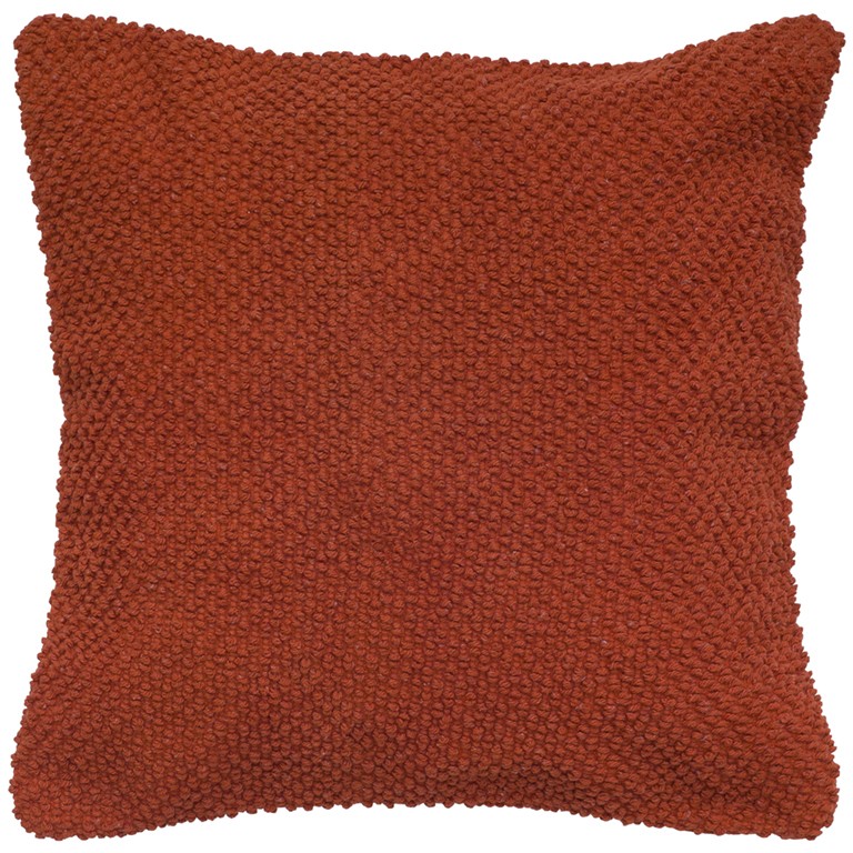 Rust Orange Nubby Textured Modern Throw Pillow-403133-1