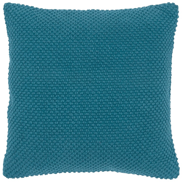 Teal Nubby Textured Modern Throw Pillow-403134-1
