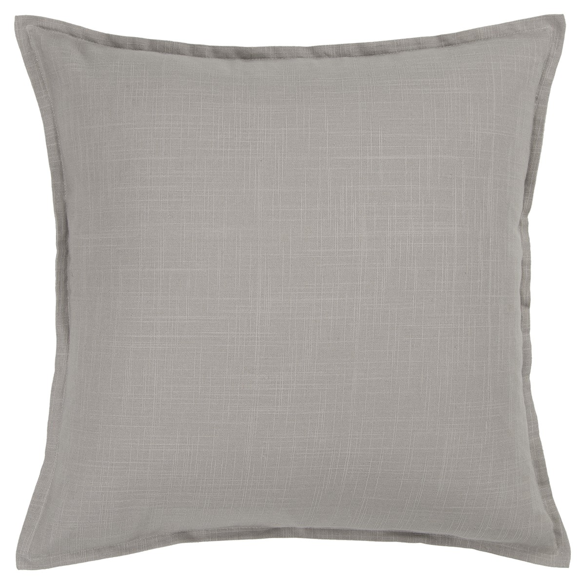 Gray Solid Color Flange Edge Throw Pillow-403143-1