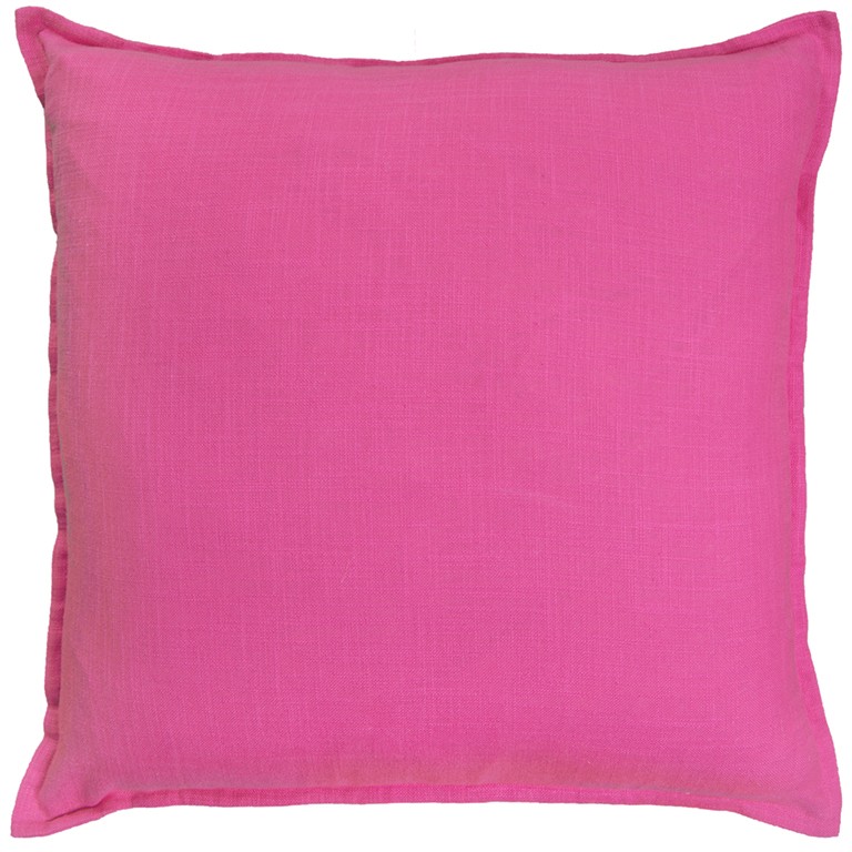 Fuchsia Solid Color Flange Edge Throw Pillow-403146-1
