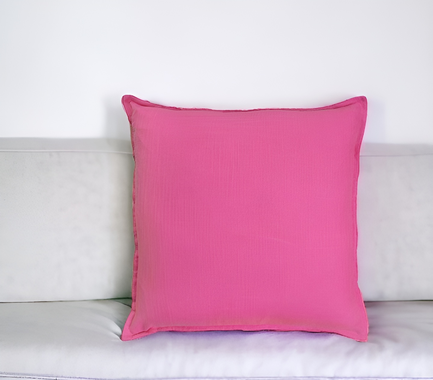 20" Hot Pink Cotton Throw Pillow-403146-1