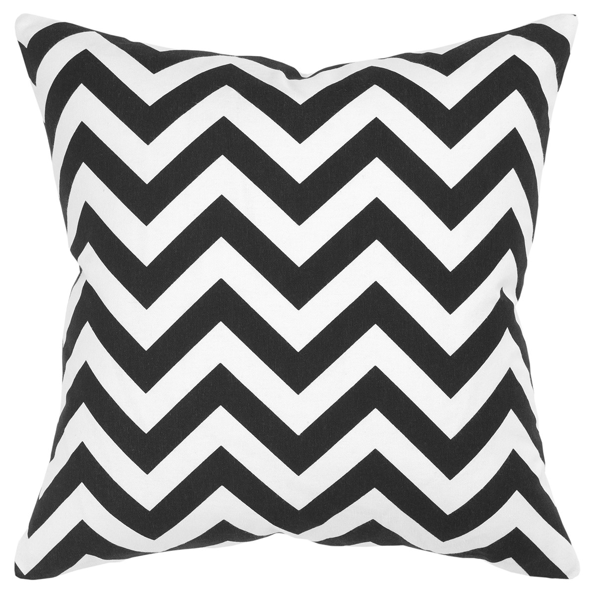 Black Ivory Chevron Down Filled Throw Pillow-403167-1