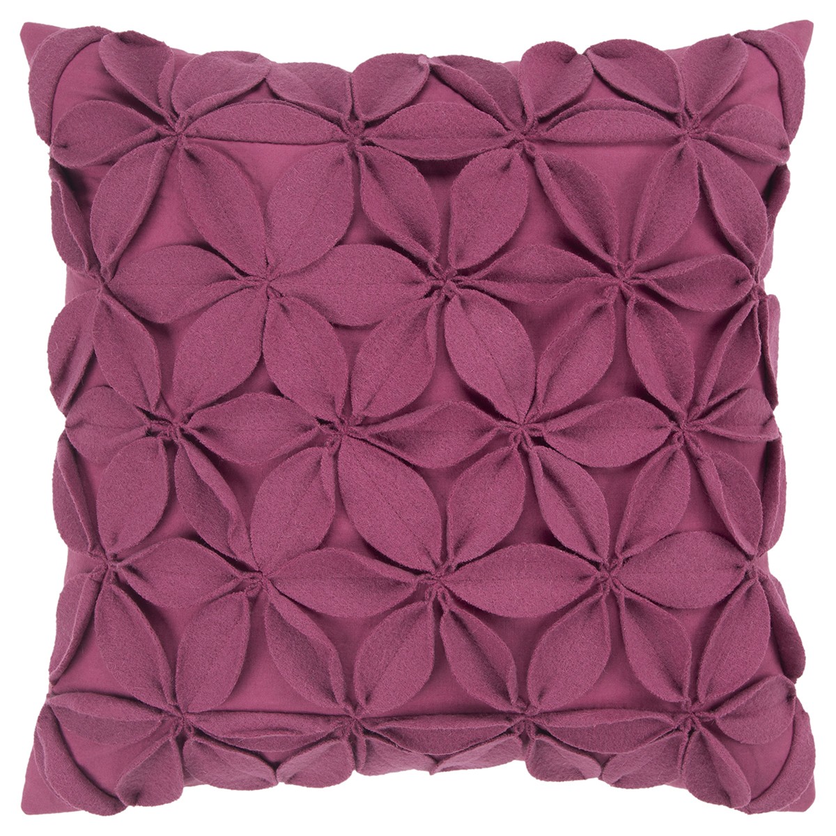 Magenta Plum Pinwheel Floral Down Throw Pillow-403176-1