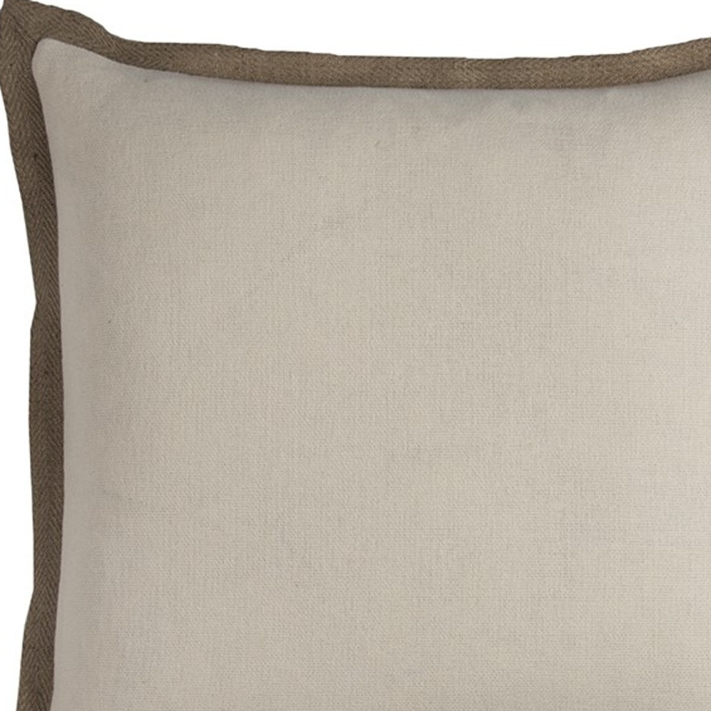 22" Natural Cotton Throw Pillow