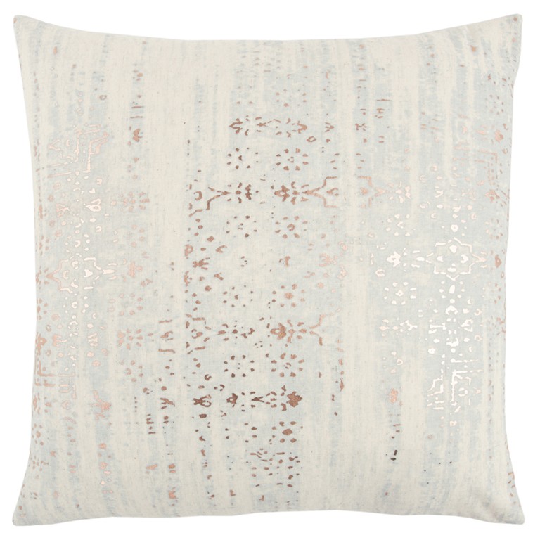 Ivory Silver Distressed Vintage Throw Pillow-403280-1