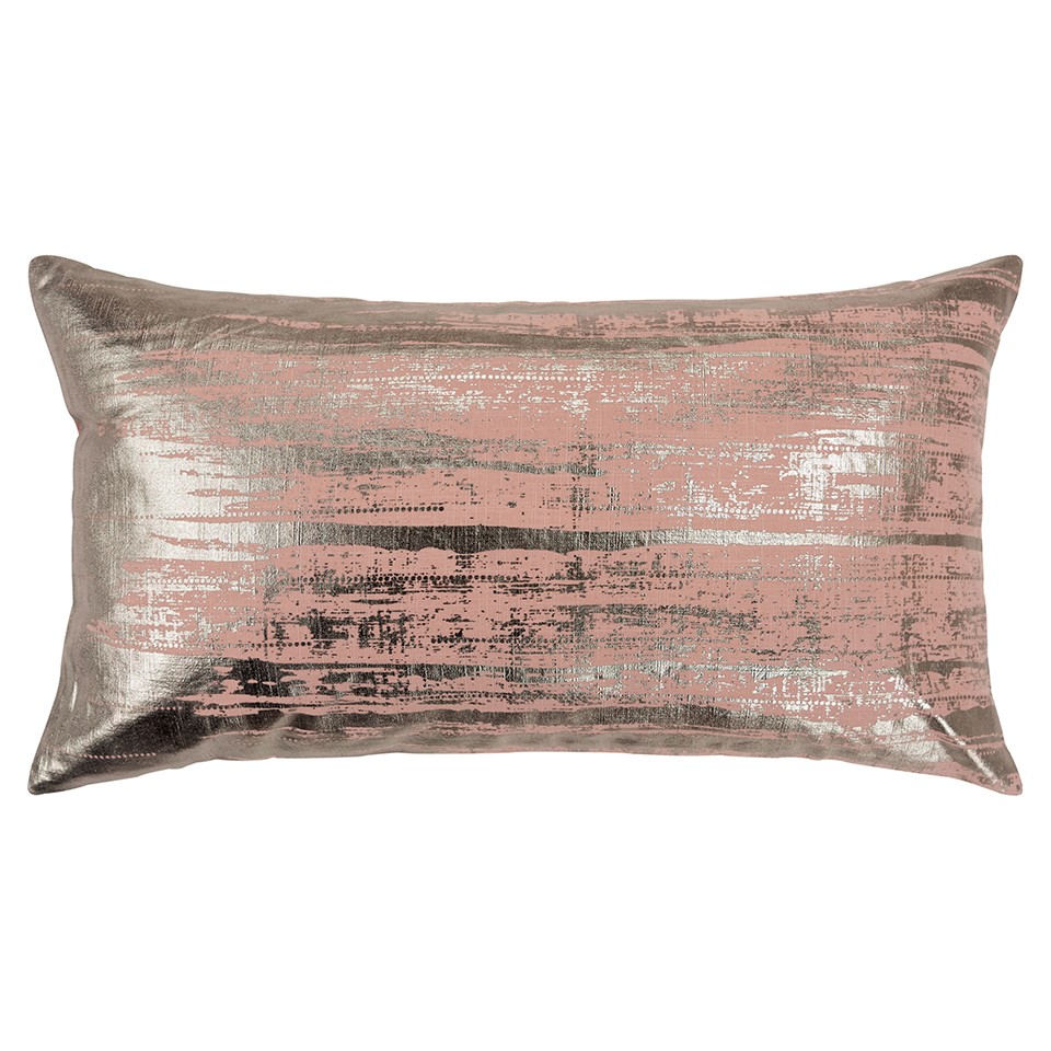 Blush Distressed Brush Stroke Lumbar Pillow-403410-1