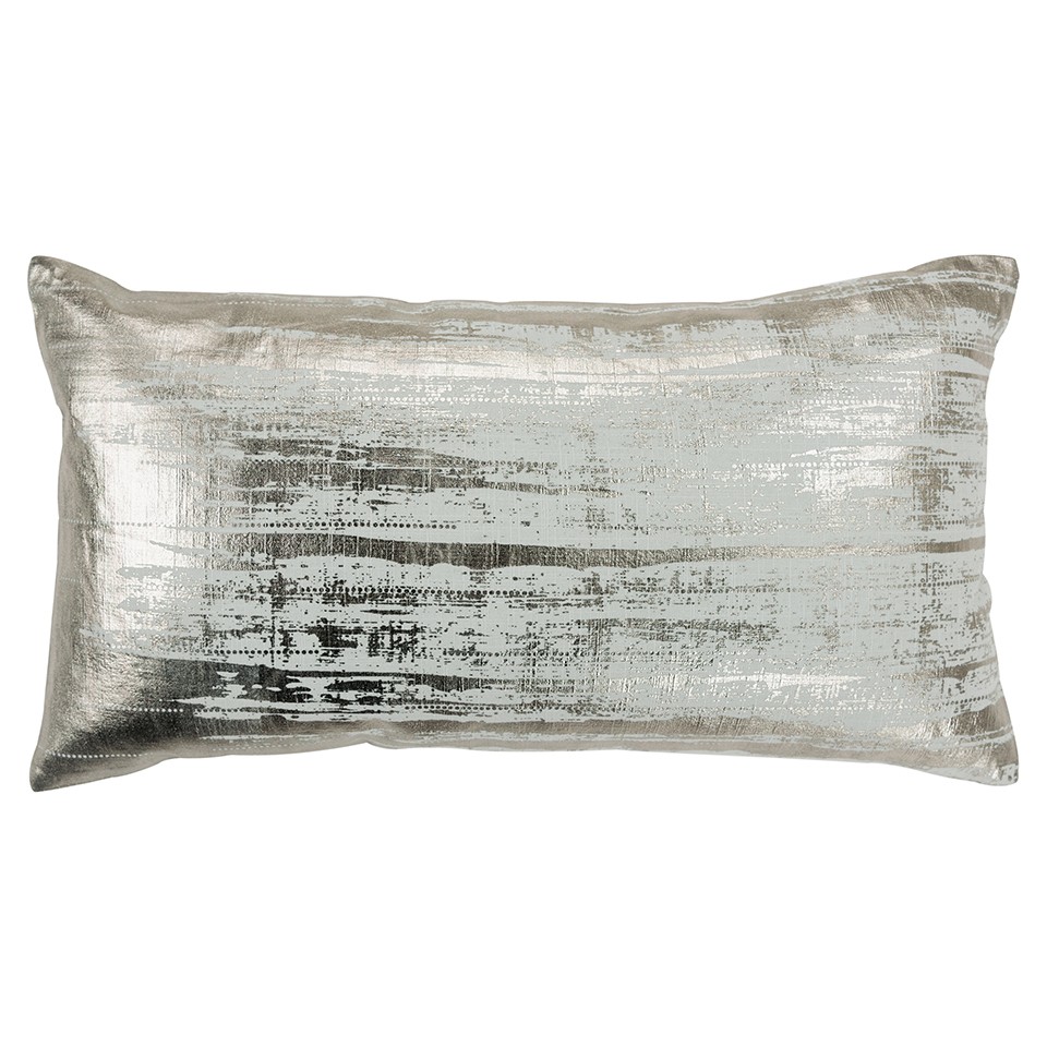 Aqua Distressed Brush Stroke Lumbar Pillow-403411-1