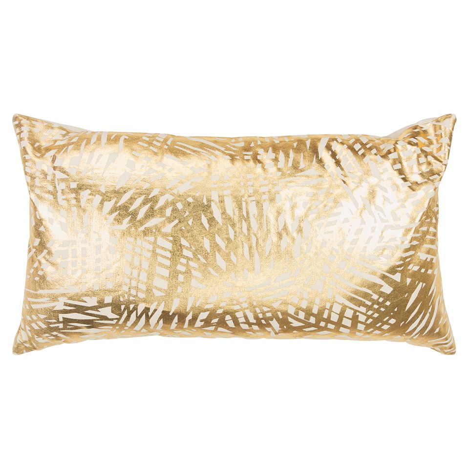 Gold Foil Etched Pattern Lumbar Pillow-403421-1