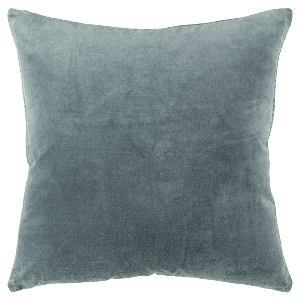 Teal Solid Reversible Cotton Velvet Throw Pillow-403458-1