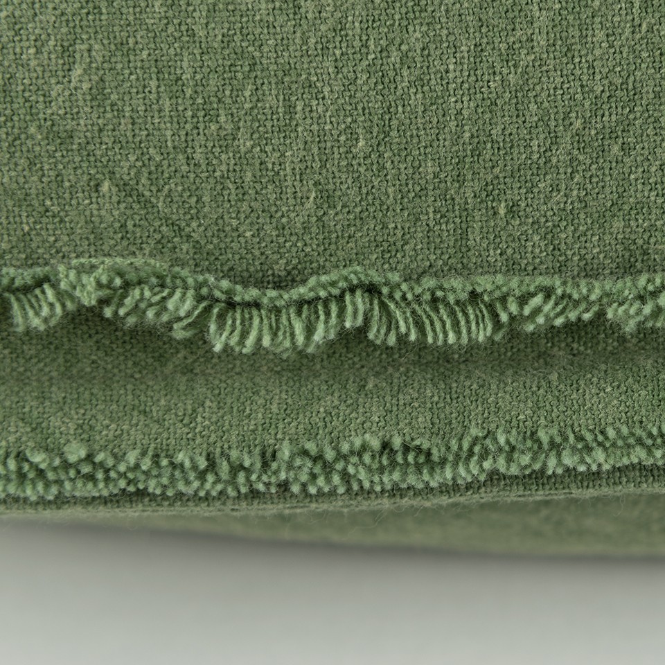 14" X 26" Green Tone on Tone Botanical Throw Pillow With Embroidery