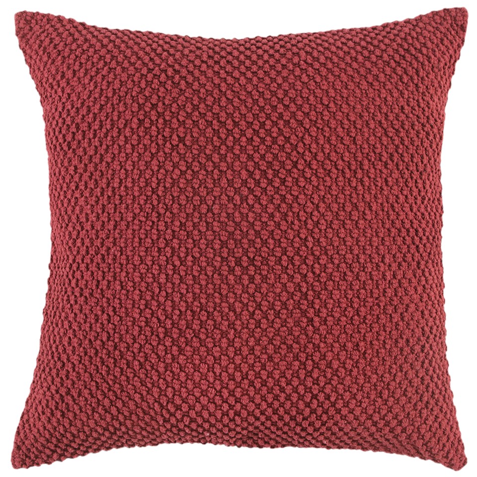 Deep Merlot Nubby Textured Modern Throw Pillow-403487-1