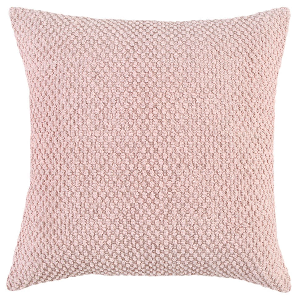Blush Pink Nubby Textured Modern Throw Pillow-403488-1