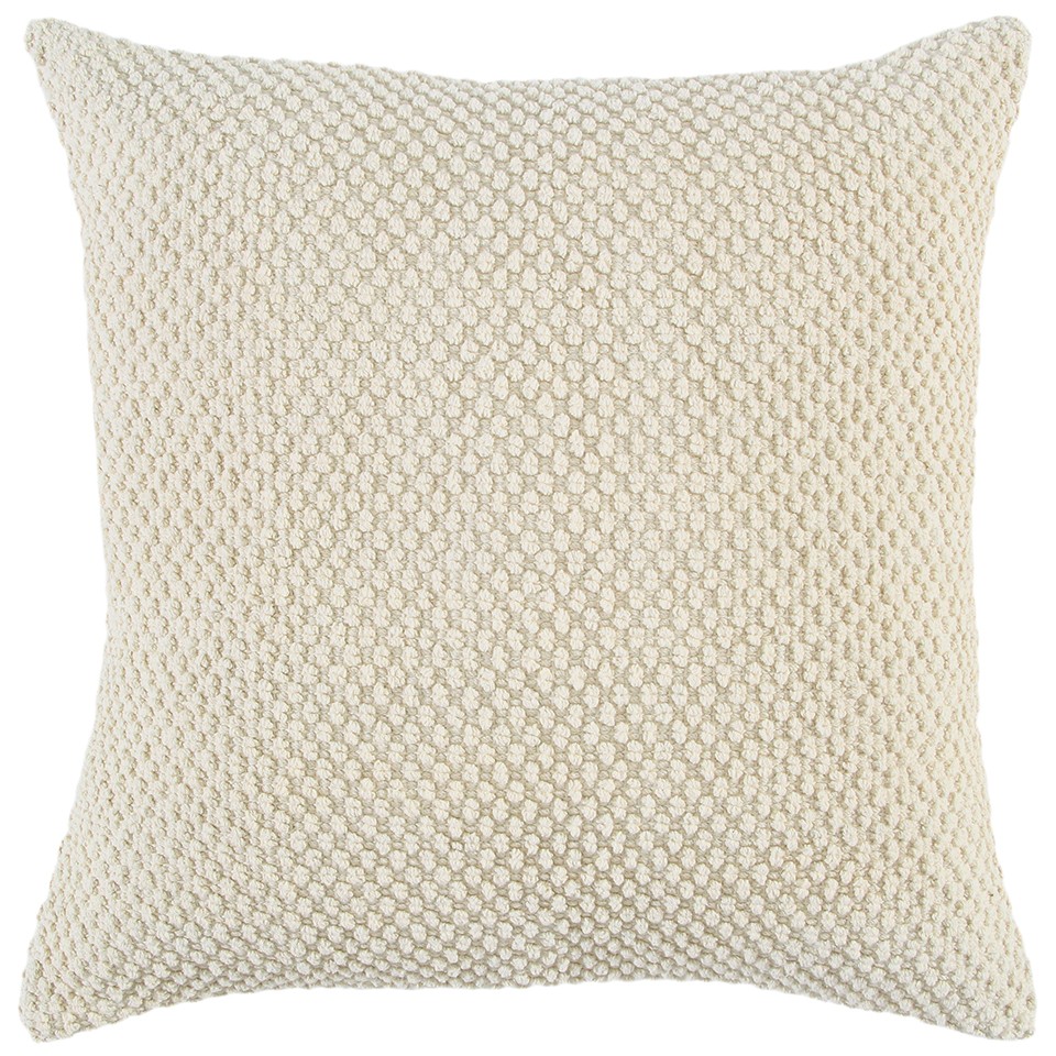 20" Natural Beige Nubby Textured Modern Throw Pillow-403489-1