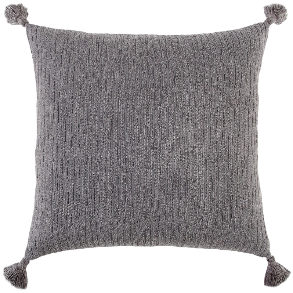 Gray Solid Tonal Abstract Stripe Throw Pillow-403495-1