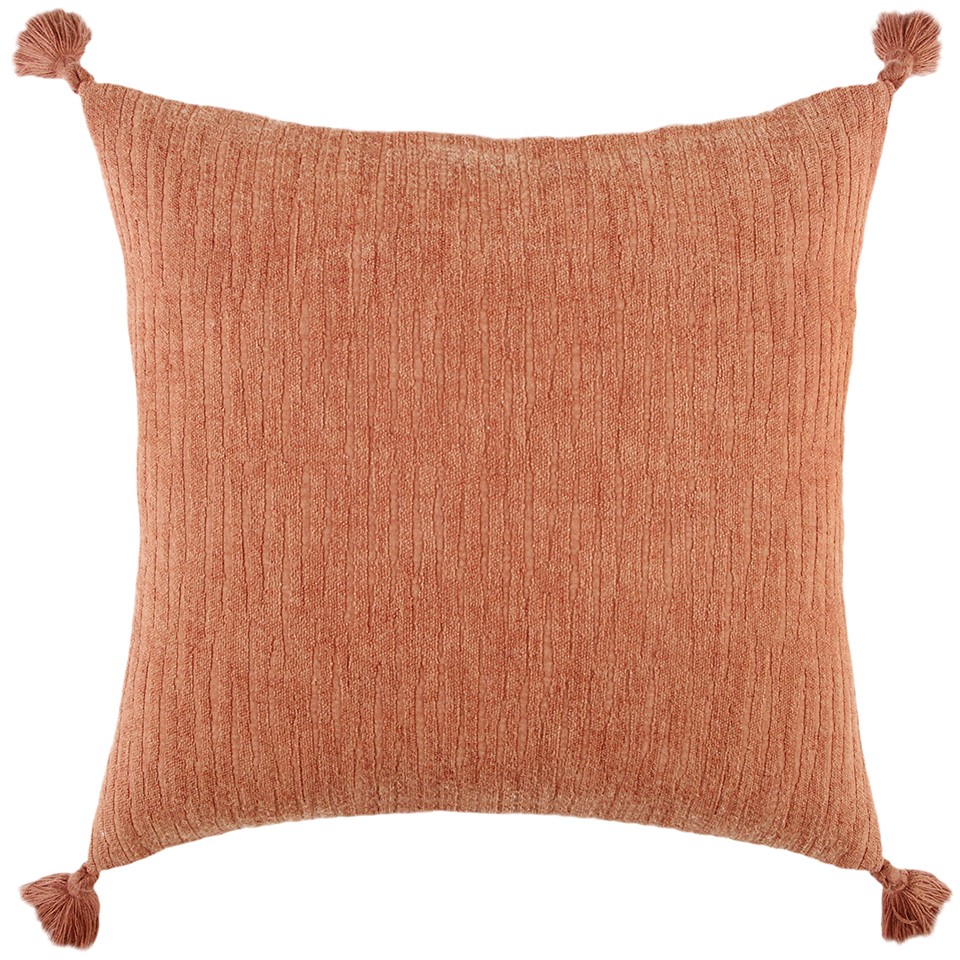 Terracotta Solid Tonal Abstract Stripe Throw Pillow-403496-1