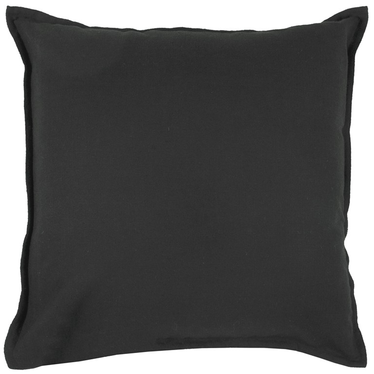 Black Solid Light Textured Modern Throw Pillow-403525-1