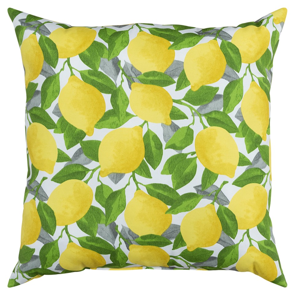 Set of Two 22" X 22" Yellow Indoor Outdoor Throw Pillow Cover & Insert-403541-1