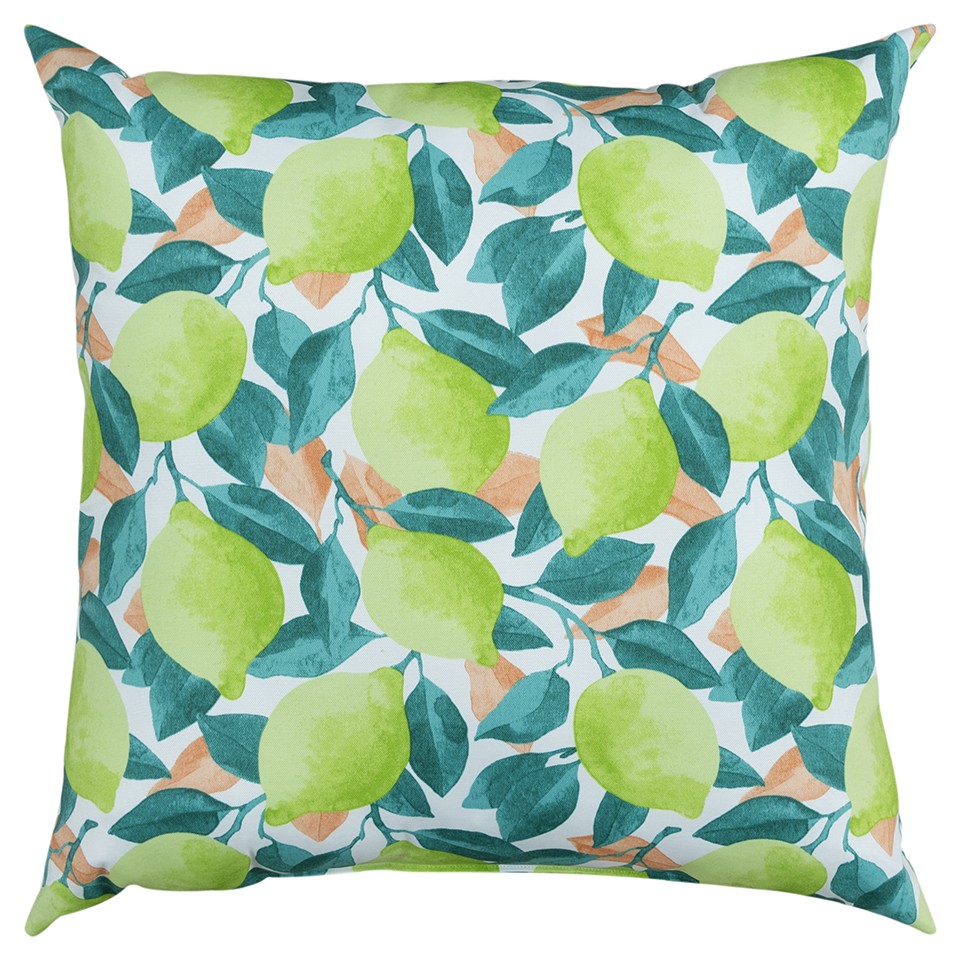 Set of Two 22" X 22" Lime Green Indoor Outdoor Throw Pillow Cover & Insert-403542-1