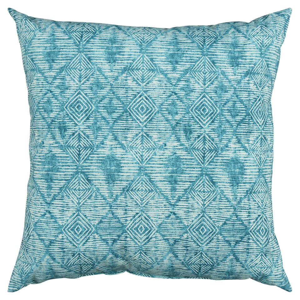 Set of Two 22" X 22" Teal Blue Indoor Outdoor Throw Pillow Cover & Insert-403548-1
