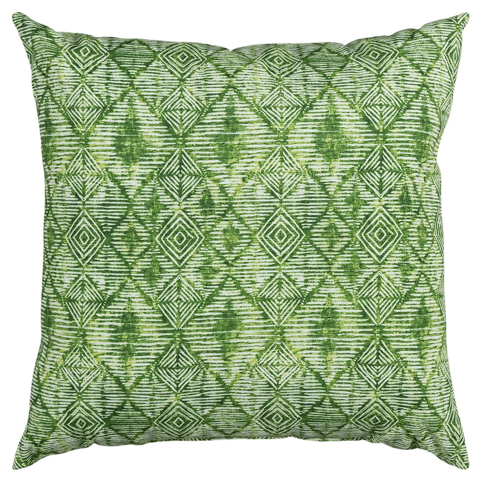 Set of Two 22" X 22" Green Indoor Outdoor Throw Pillow Cover & Insert-403549-1