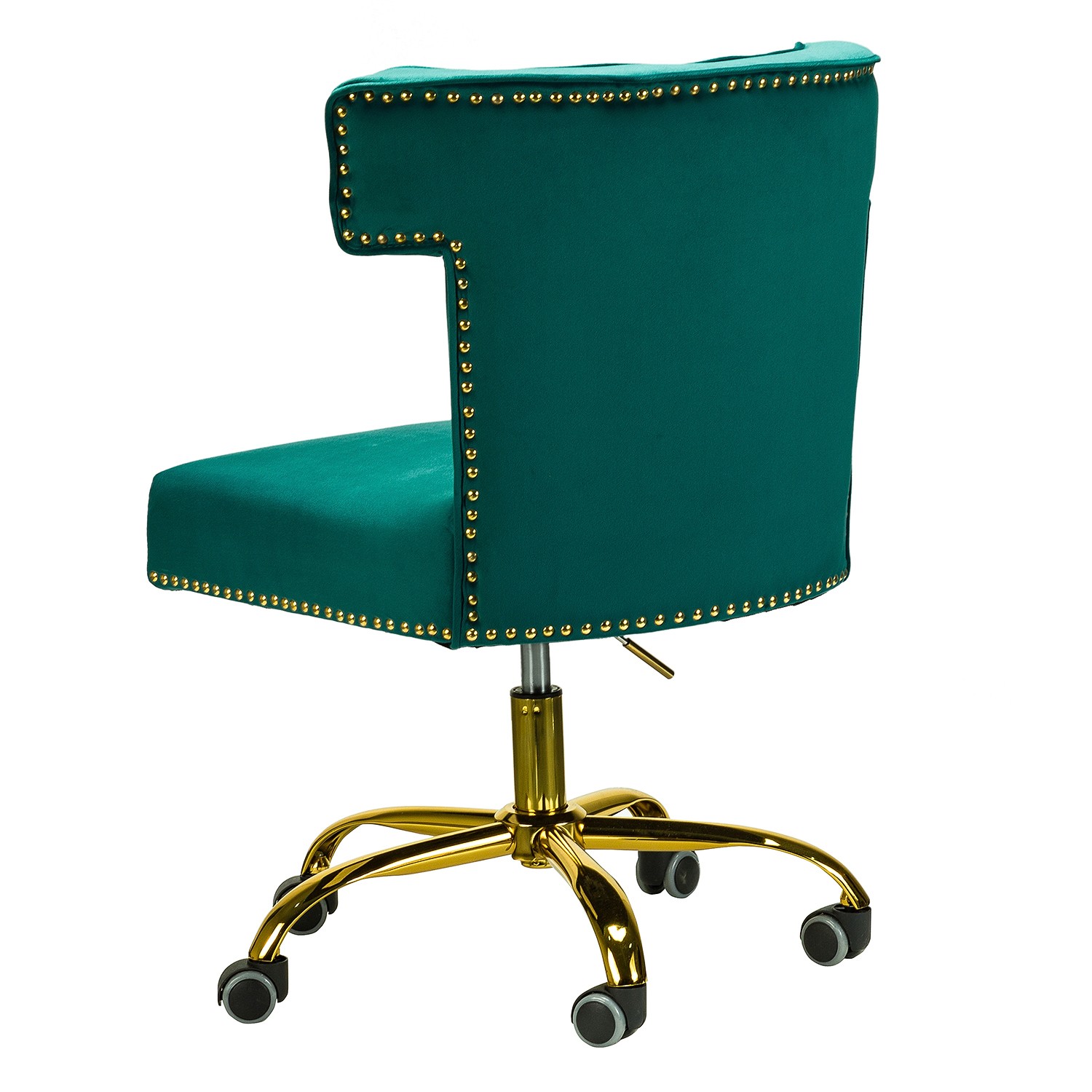 Contempo Emerald Velvet Nailhead Office Chair