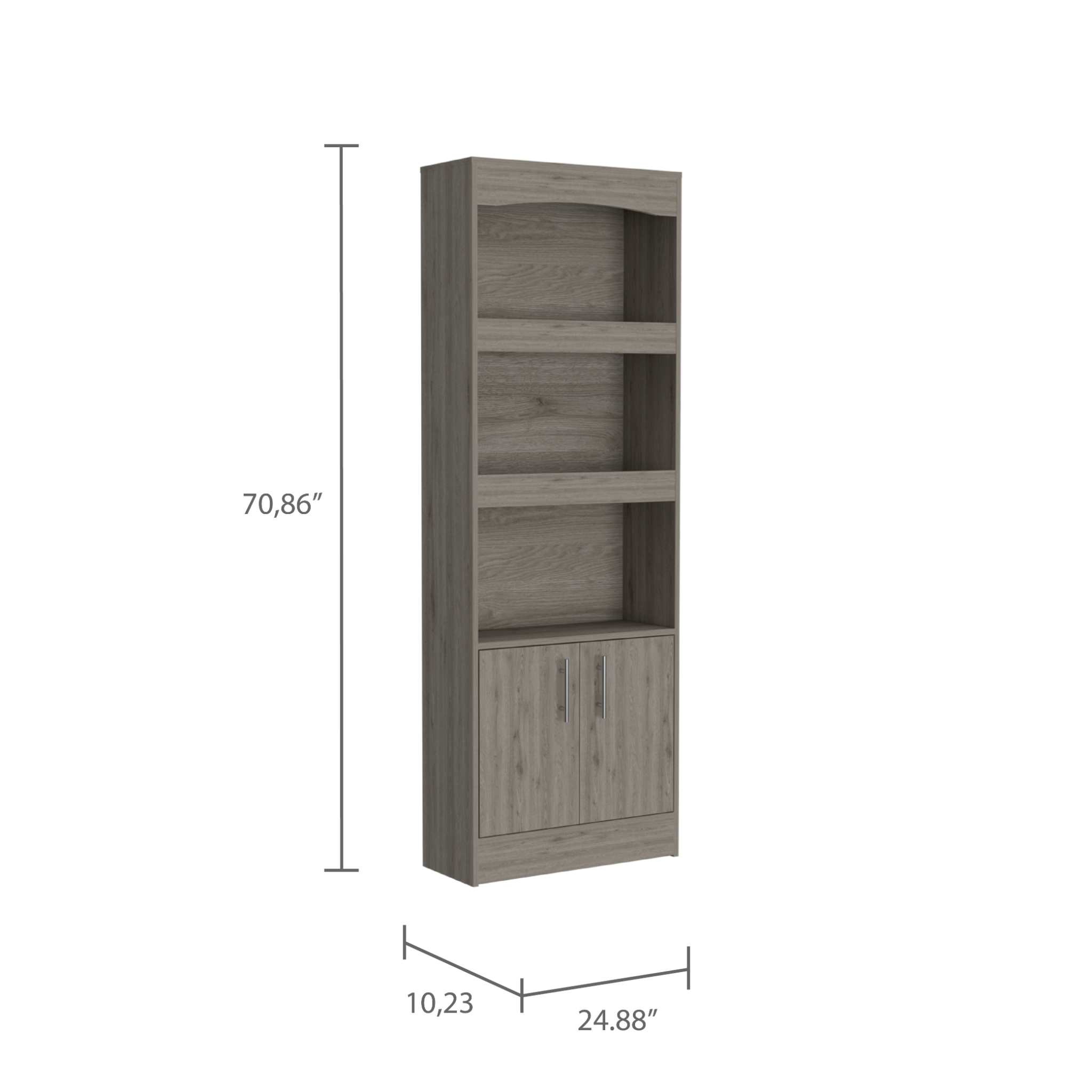 Catarina Light Gray Bookcase Cabinet