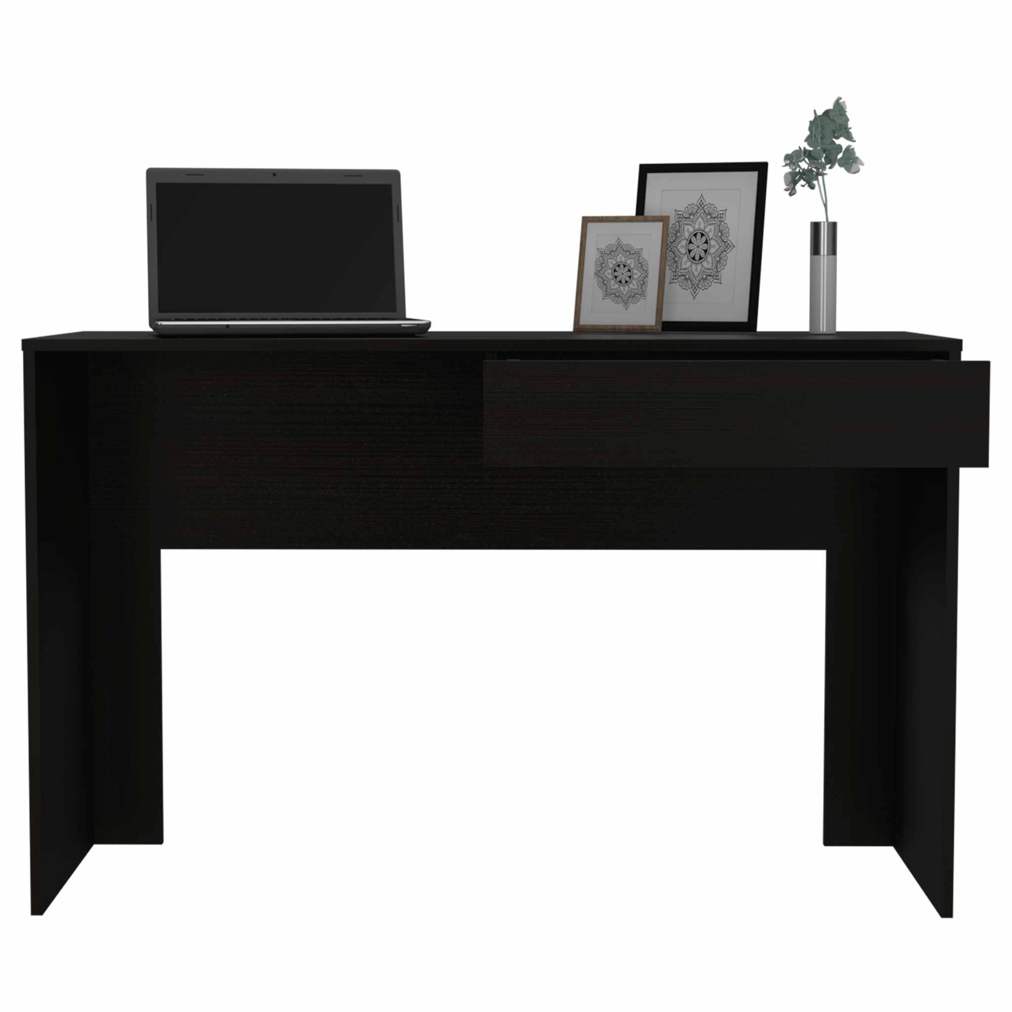 Clio Black Computer Desk with Drawer