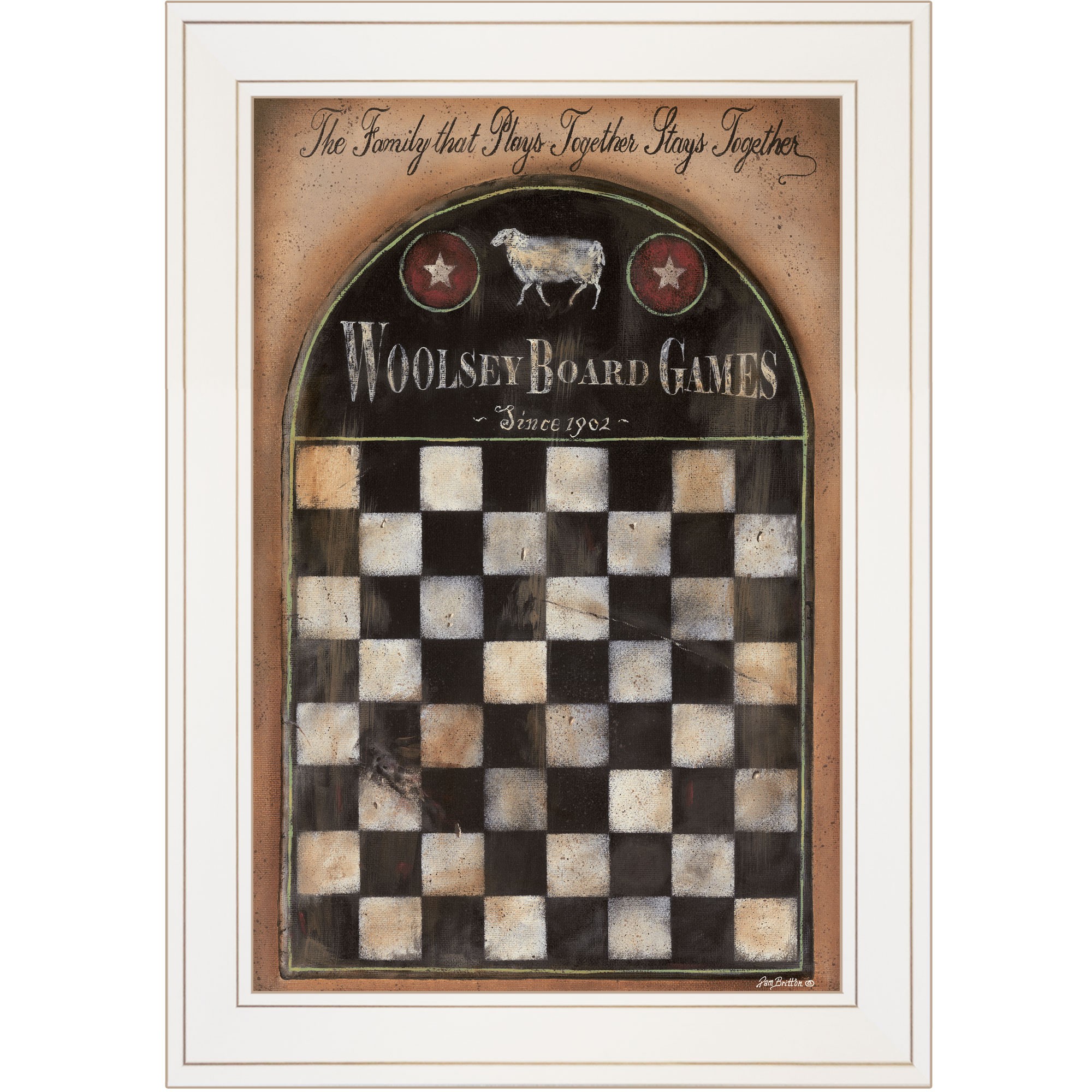 Woolsey Board game 1 White Framed Print Wall Art
