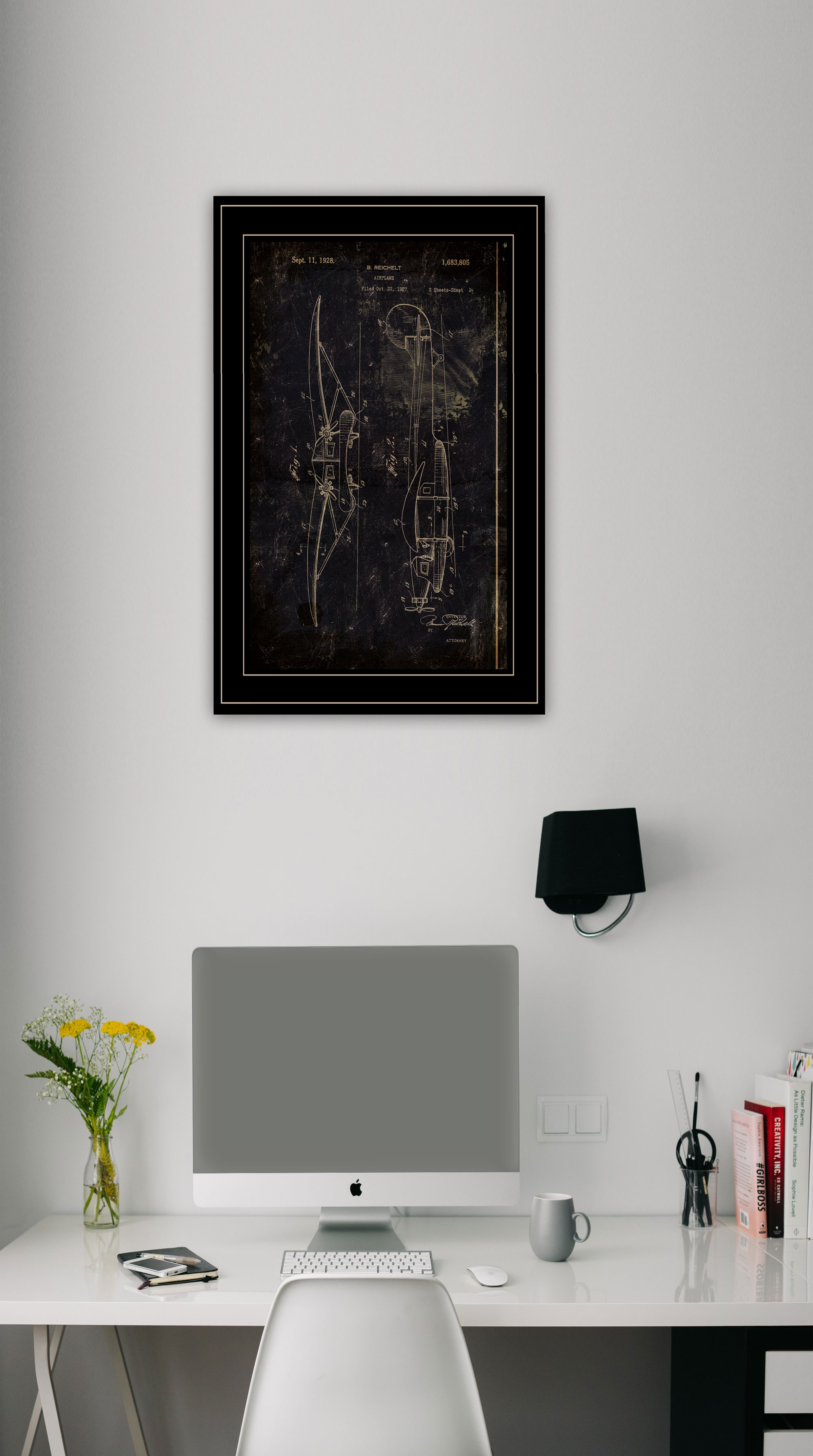 Airplane Patent Ii 2 Black Framed Print Wall Art