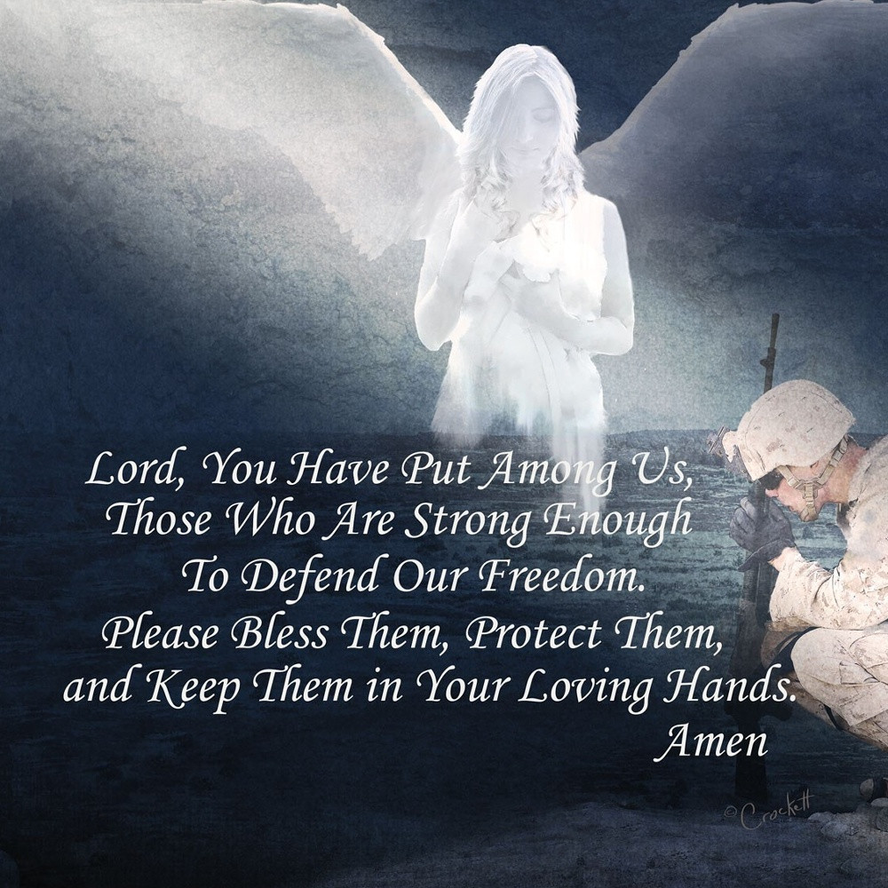 Protect Our Soldiers Black Framed Print Wall Art