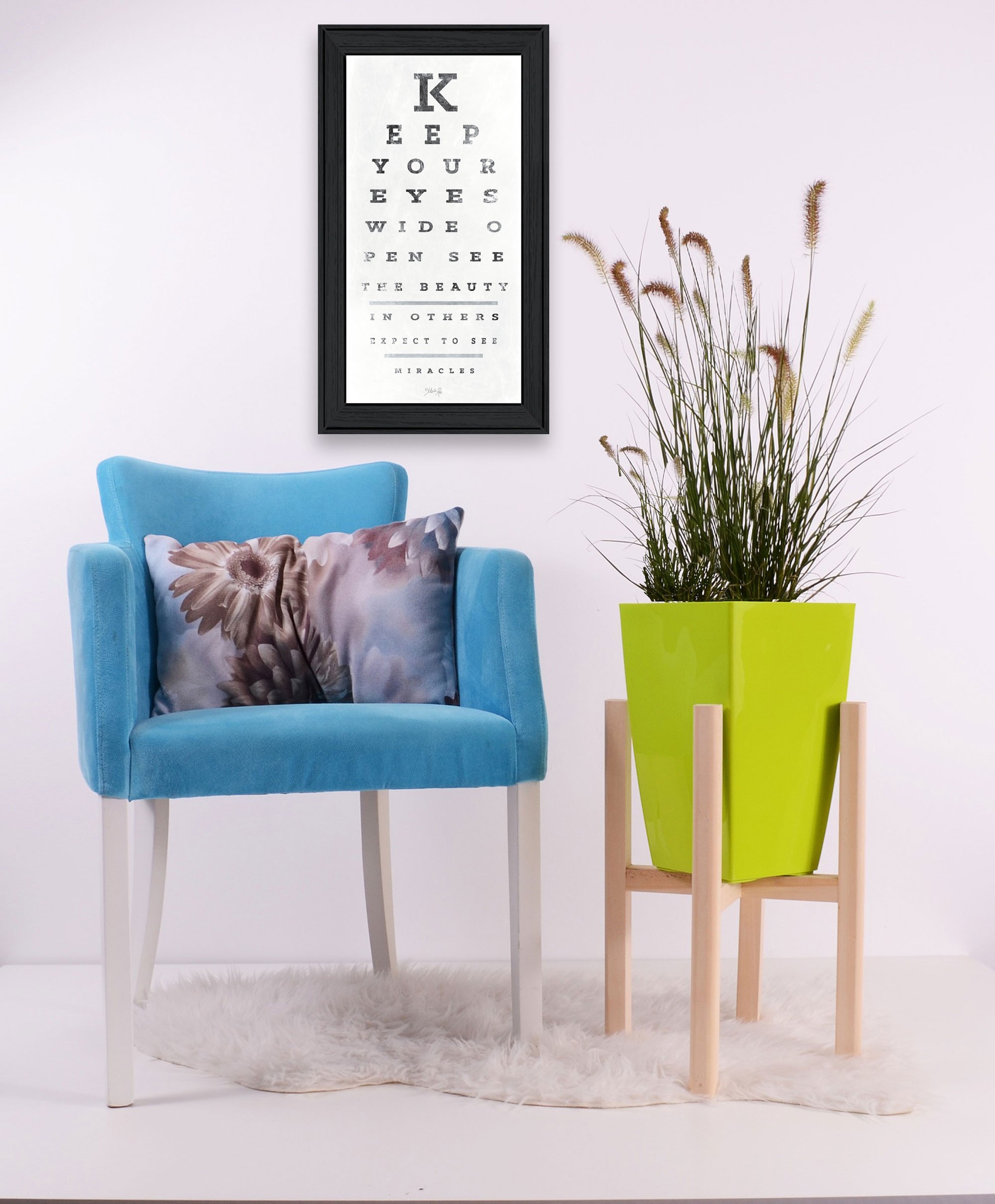 Eye Chart Ii 1 Black Framed Print Wall Art
