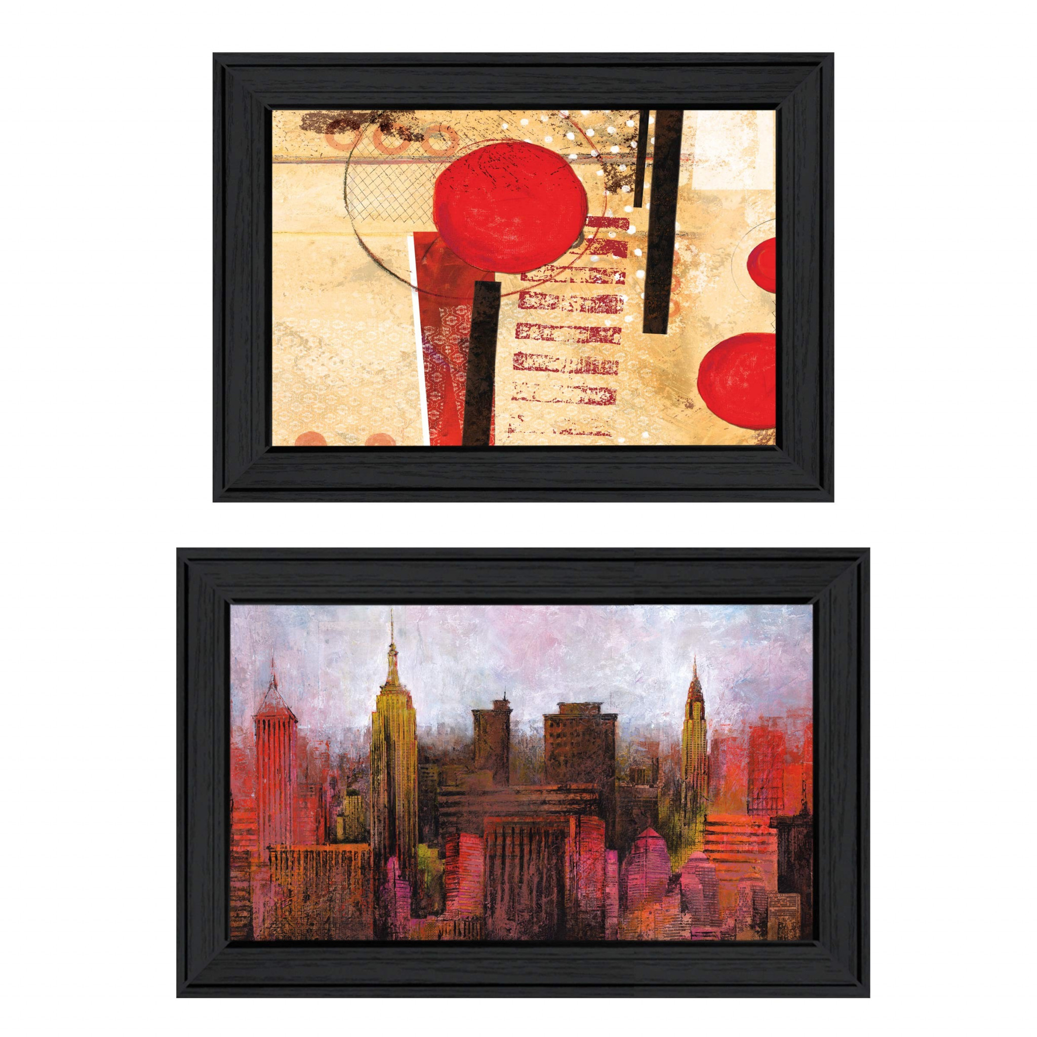 Set Of Two Nyc Harmony 2 Black Framed Print Wall Art