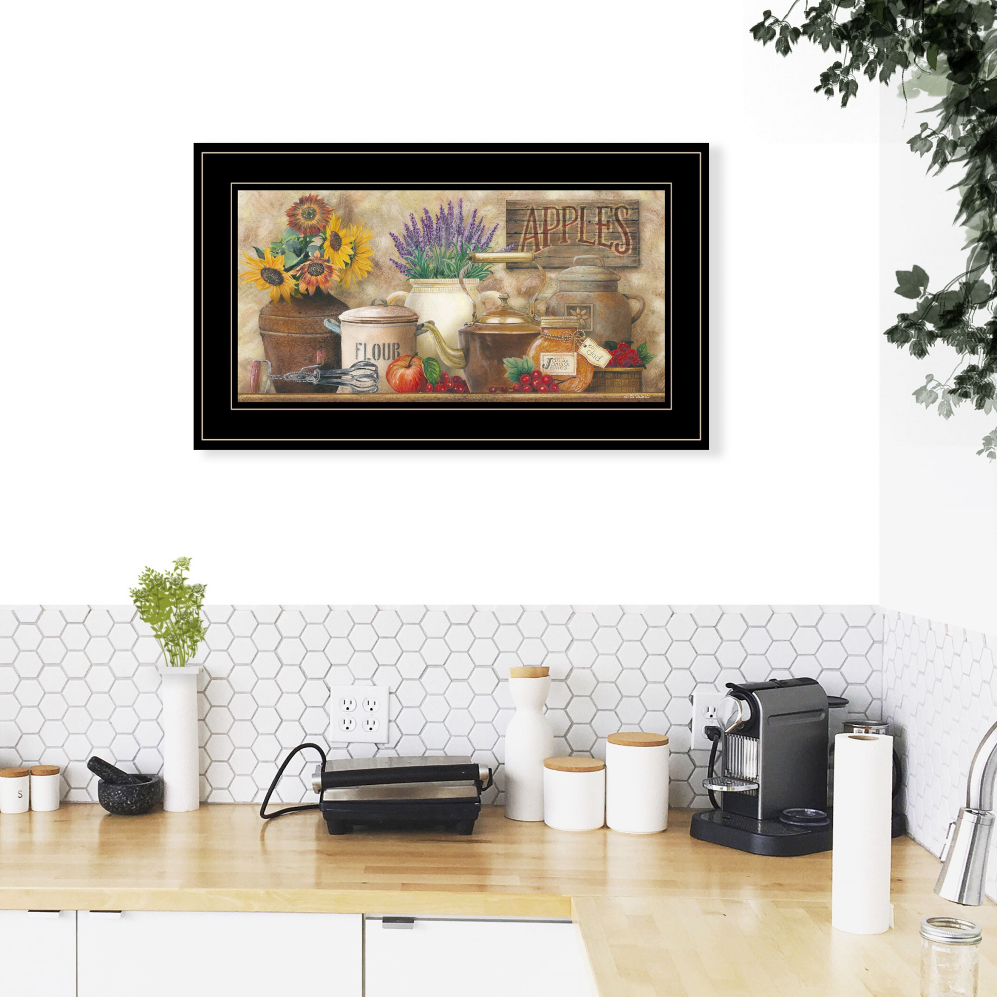 Antique Kitchen 5 Black Framed Print Wall Art
