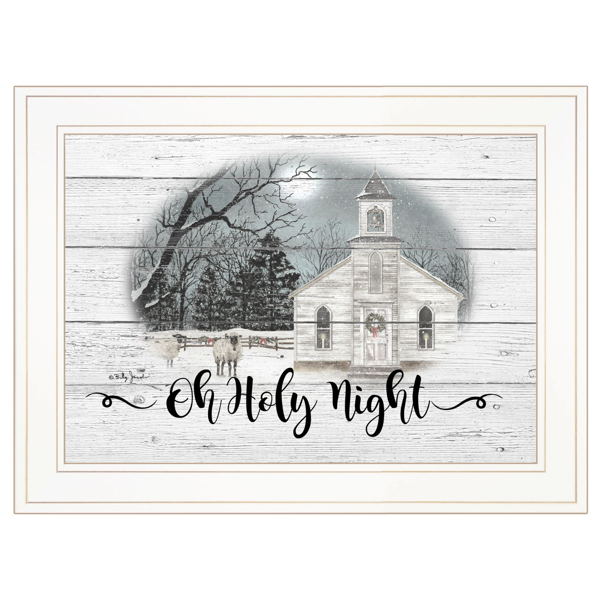 Oh Holy Night 2 White Framed Print Wall Art