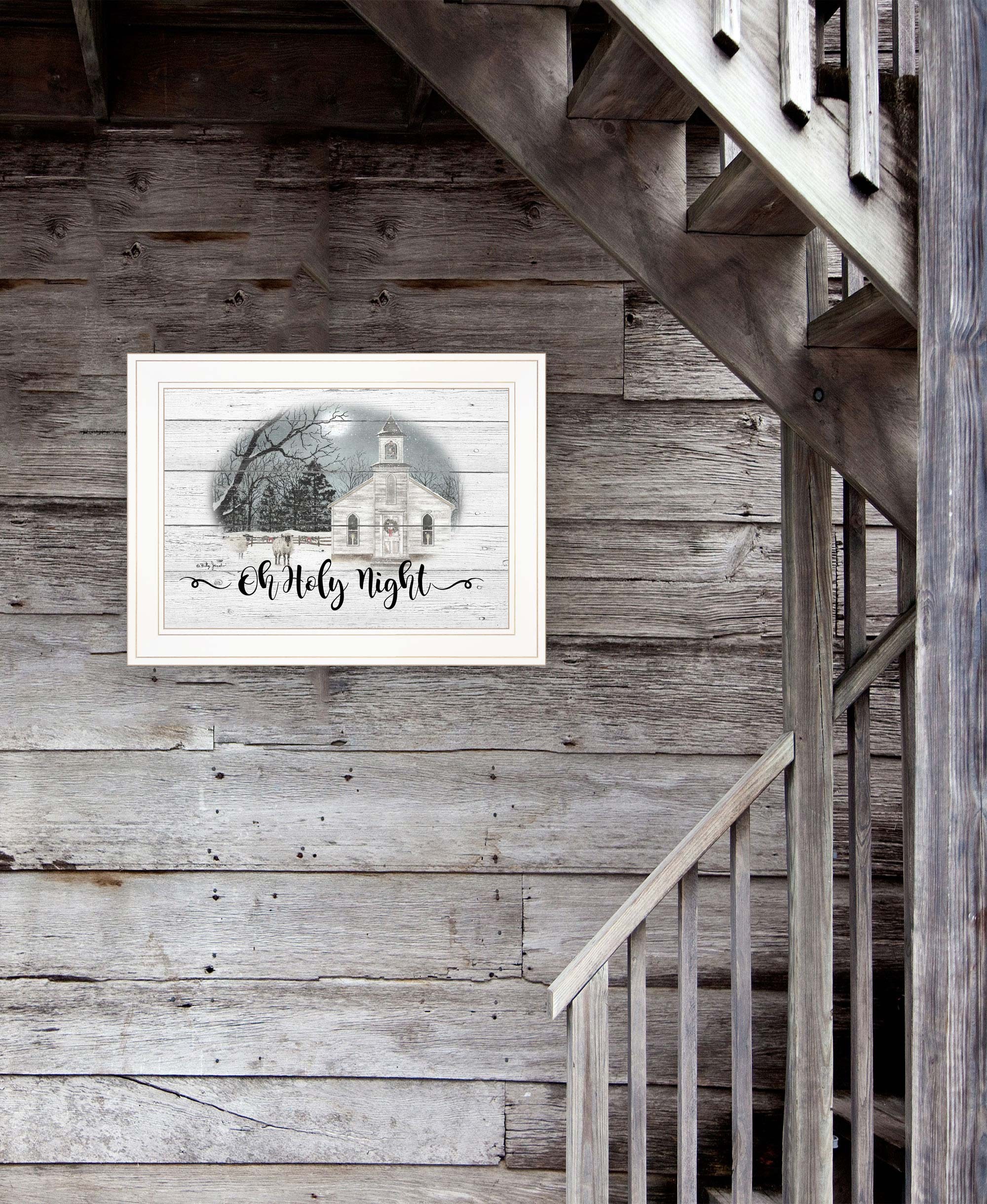 Oh Holy Night 2 White Framed Print Wall Art
