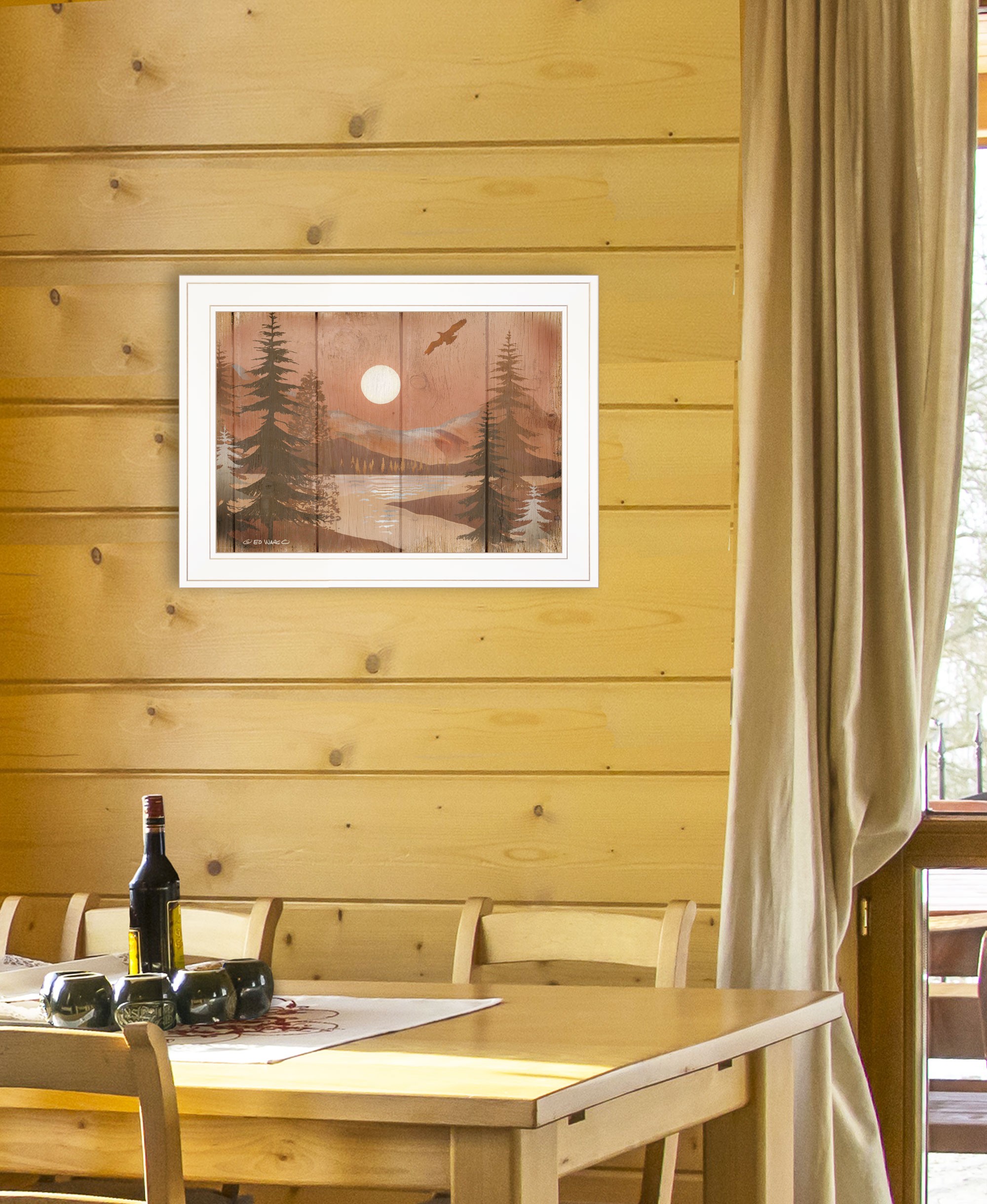 Full Moon Ii White Framed Print Wall Art