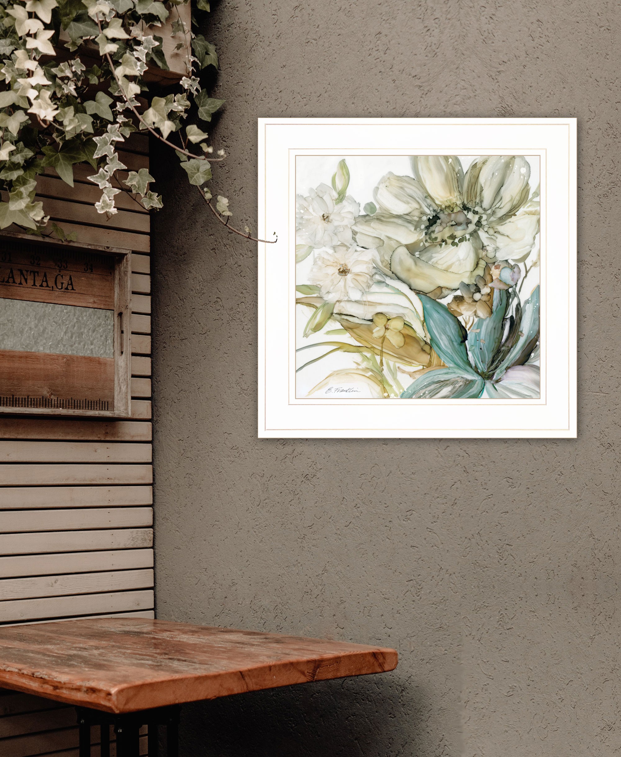 Sea Glass Garden Ii 2 White Framed Print Wall Art