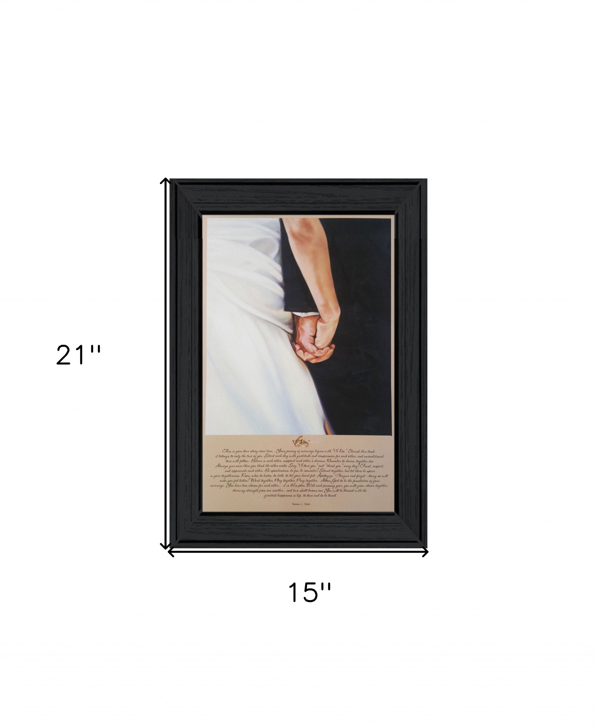 I Do 5 Black Framed Print Wall Art