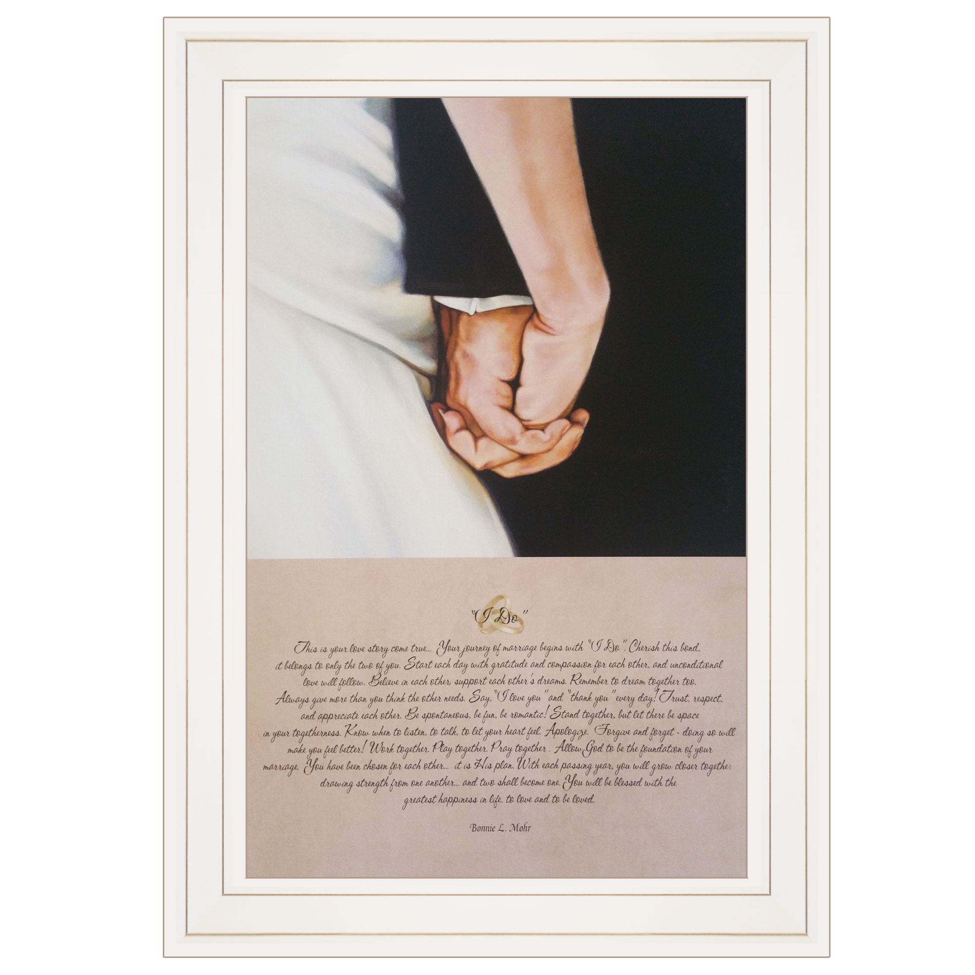 I Do 1 White Framed Print Wall Art
