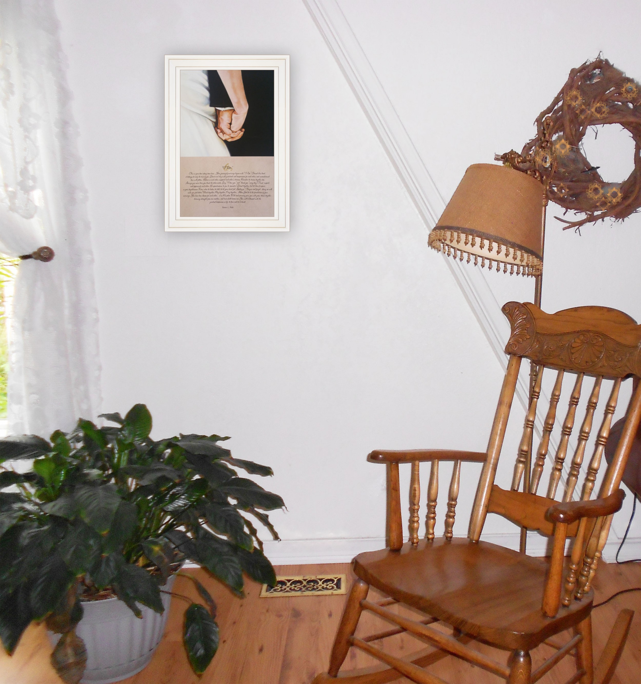 I Do 1 White Framed Print Wall Art