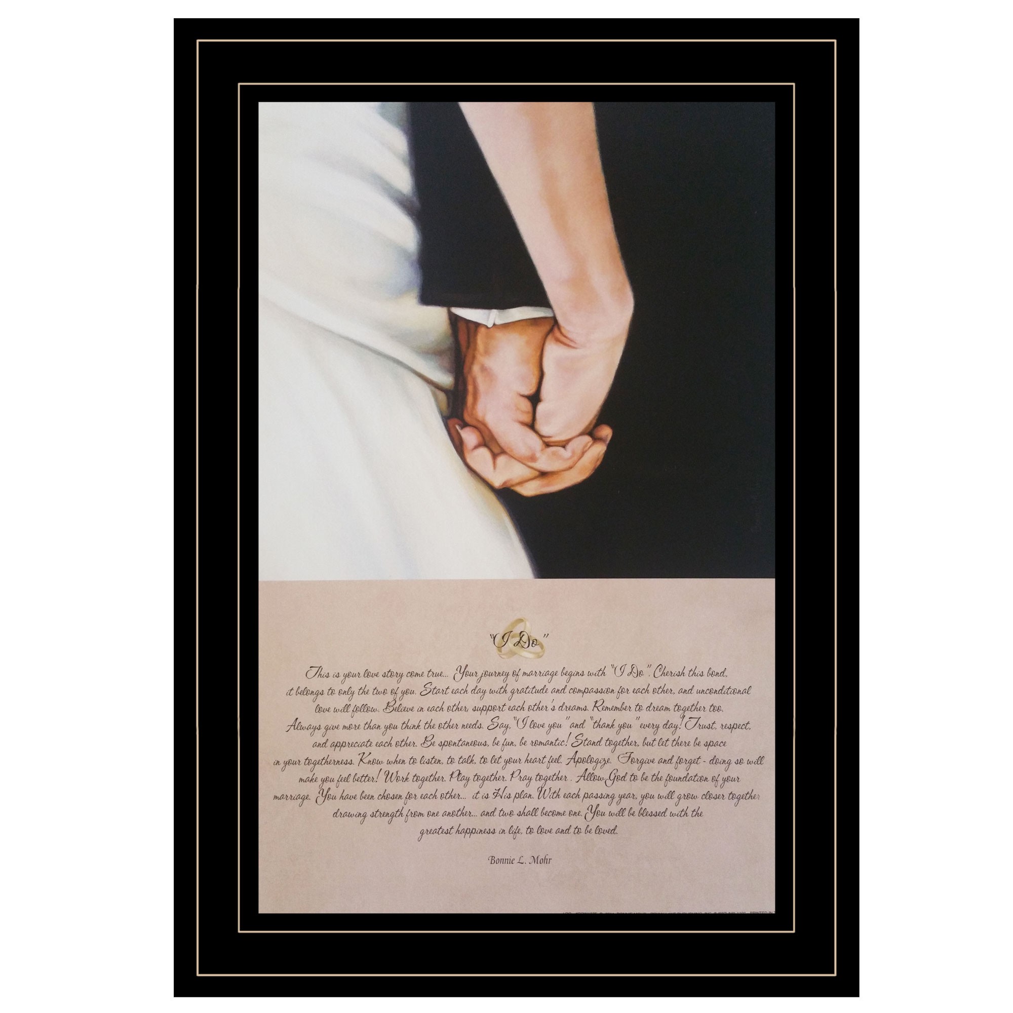 I Do 3 Black Framed Print Wall Art