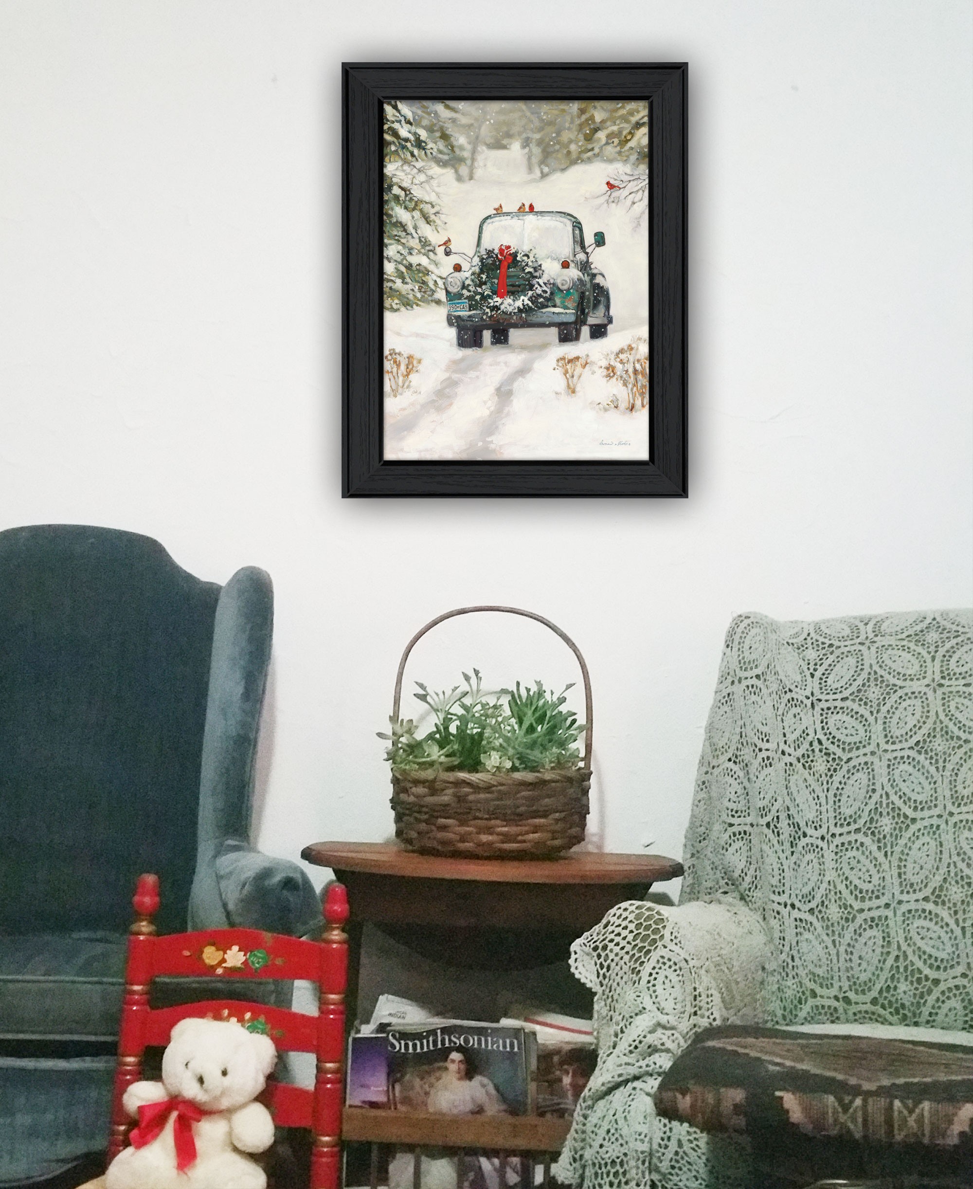 Winter Park 1 Black Framed Print Wall Art
