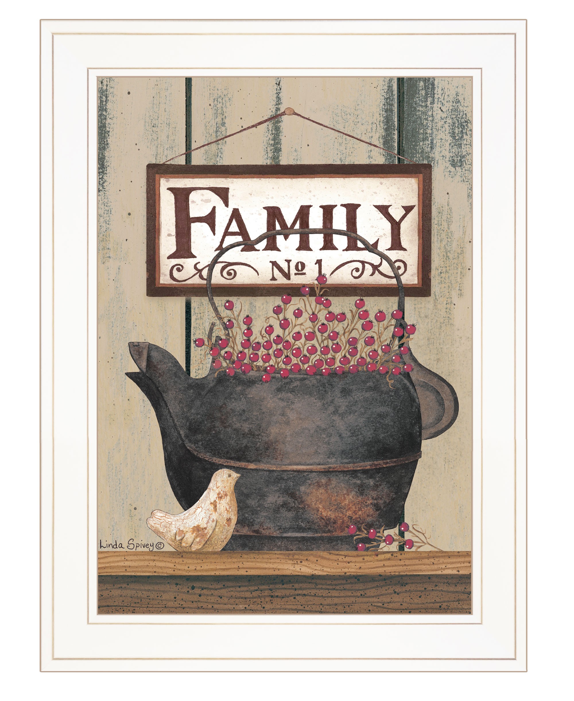 Family No1 White Framed Print Wall Art