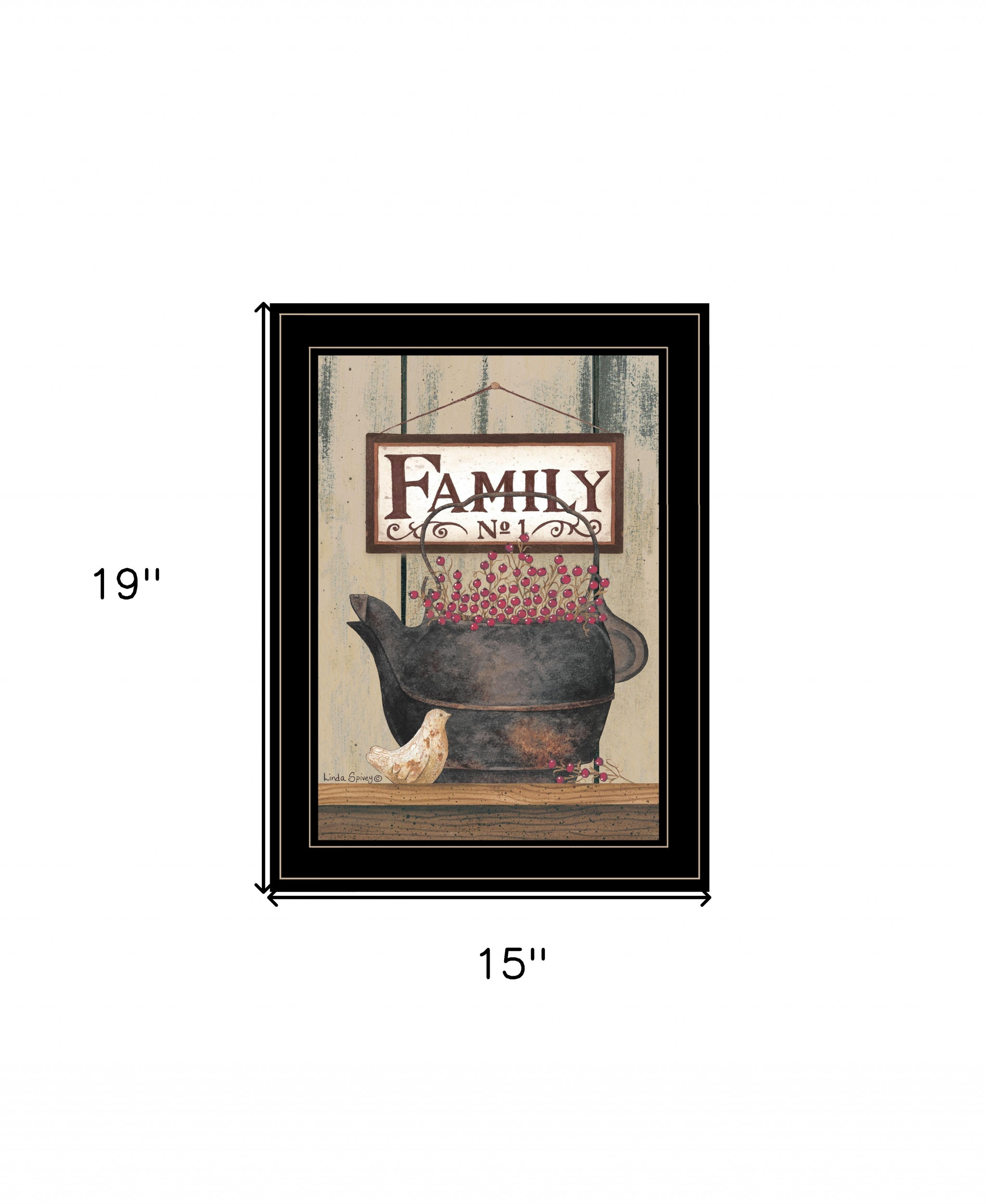 Family No1 Black Framed Print Wall Art