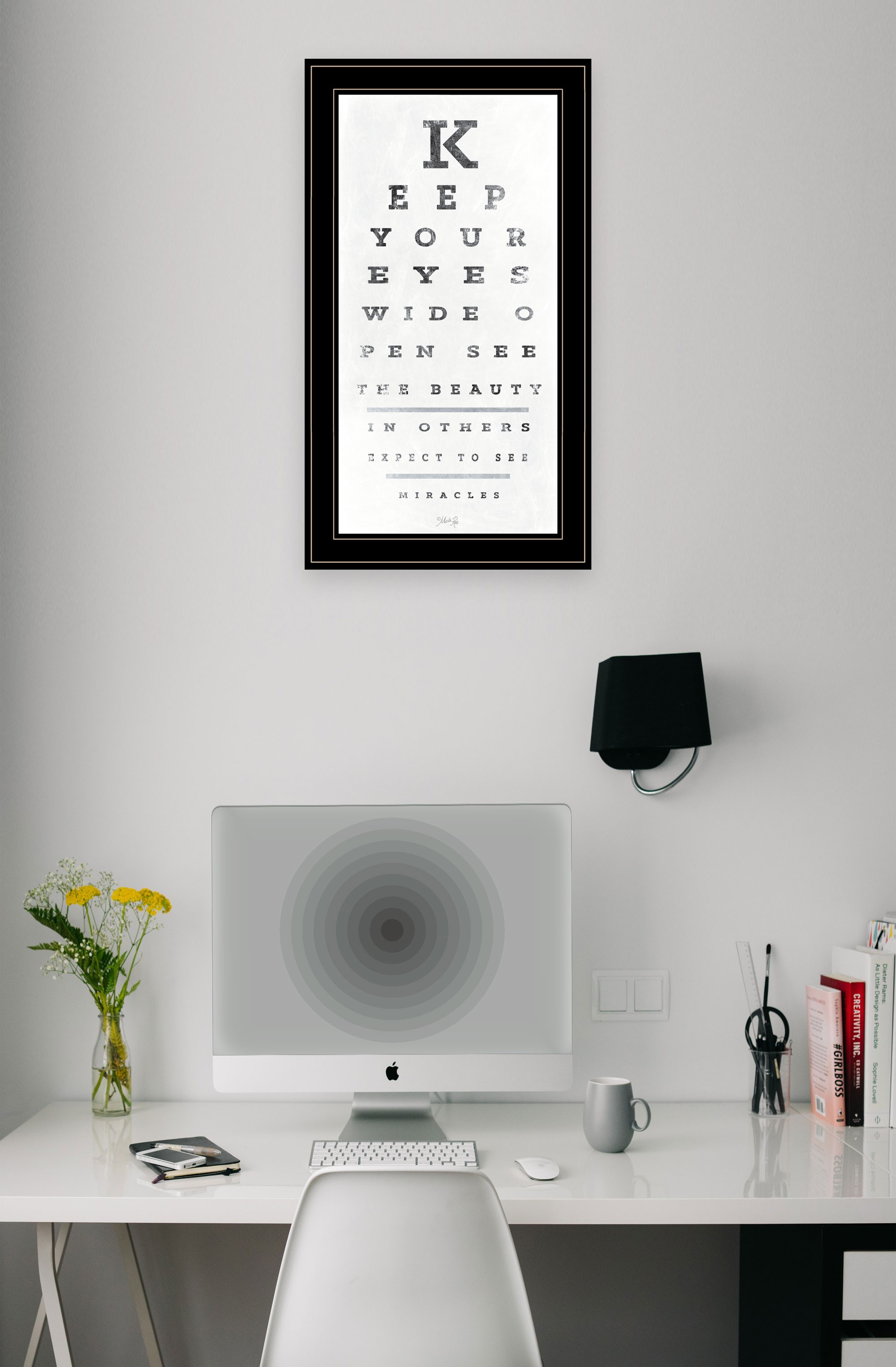 Eye Chart Ii 3 Black Framed Print Wall Art
