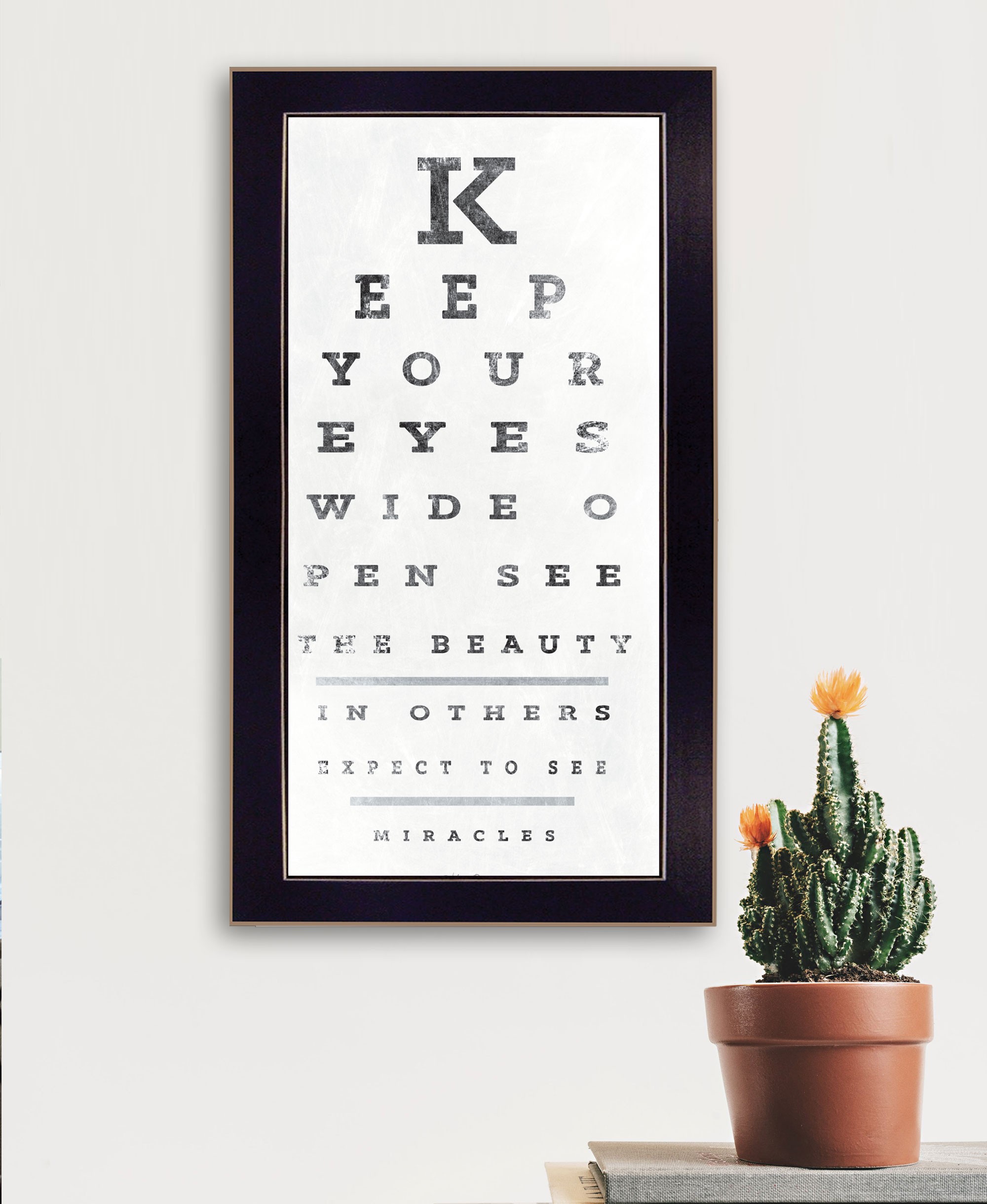 Eye Chart Ii 4 Black Framed Print Wall Art