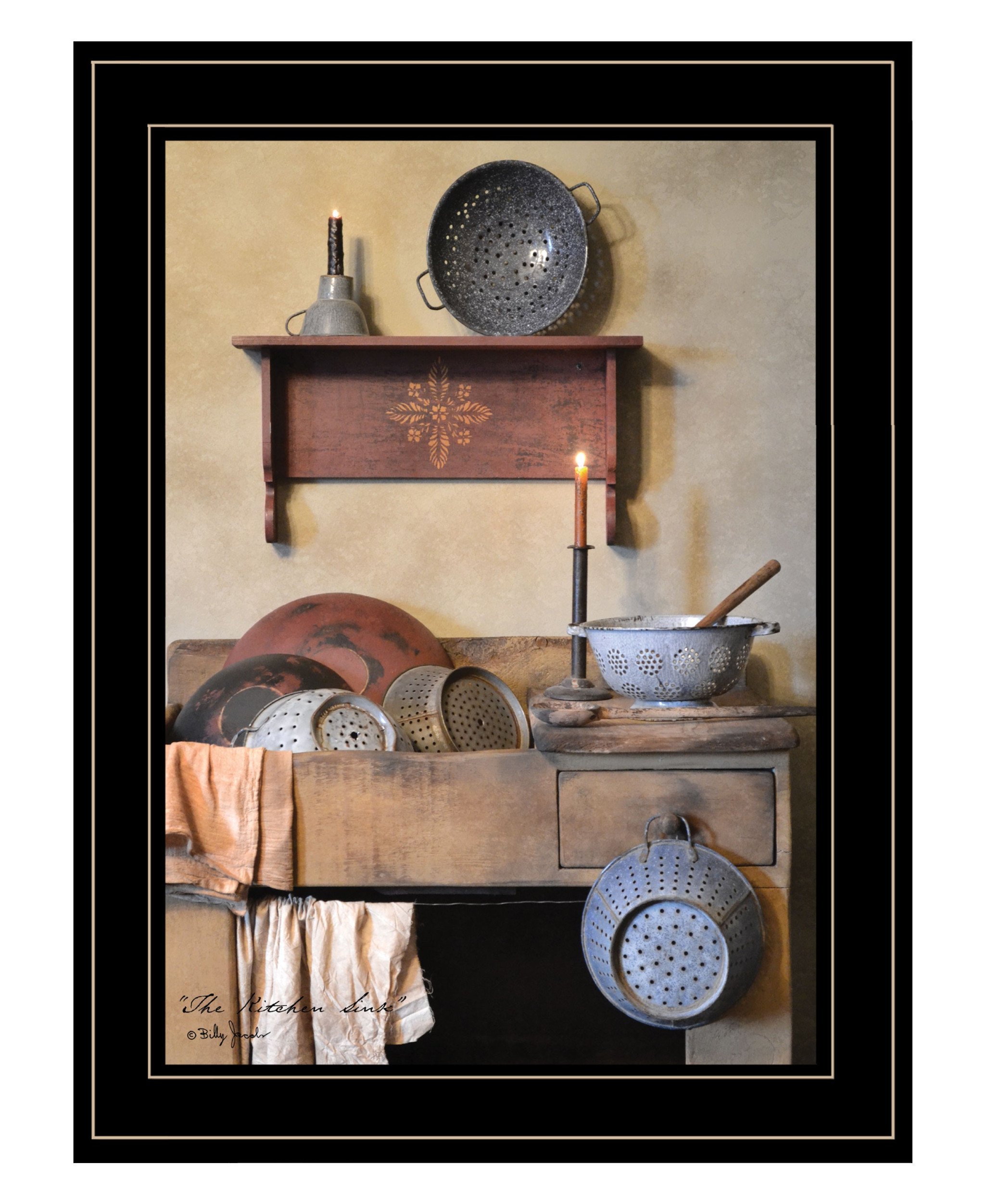 The Kitchen Sink 3 Black Framed Print Kitchen Wall Art-407531-2