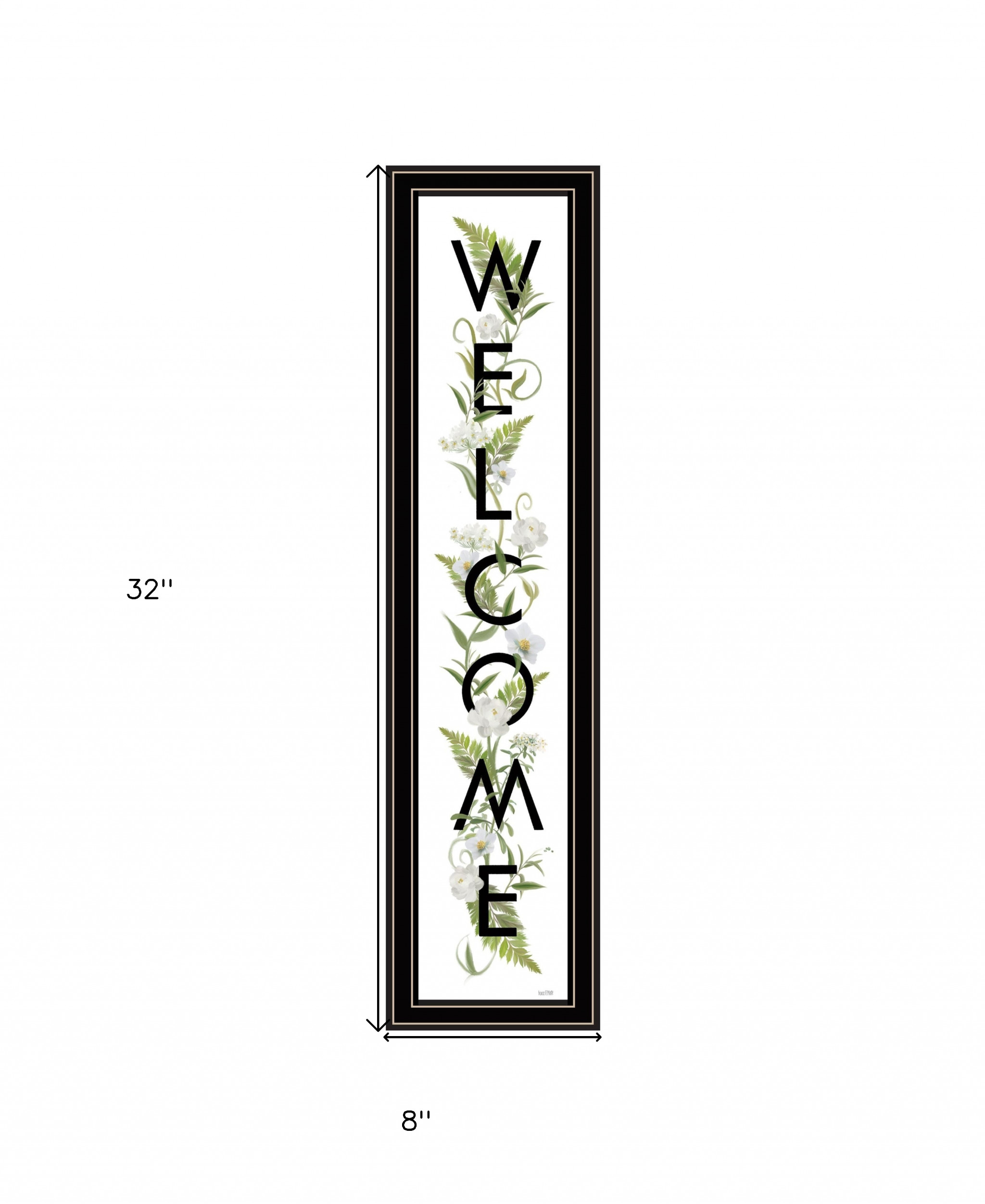 Welcome Sign Ii 3 Black Framed Print Wall Art