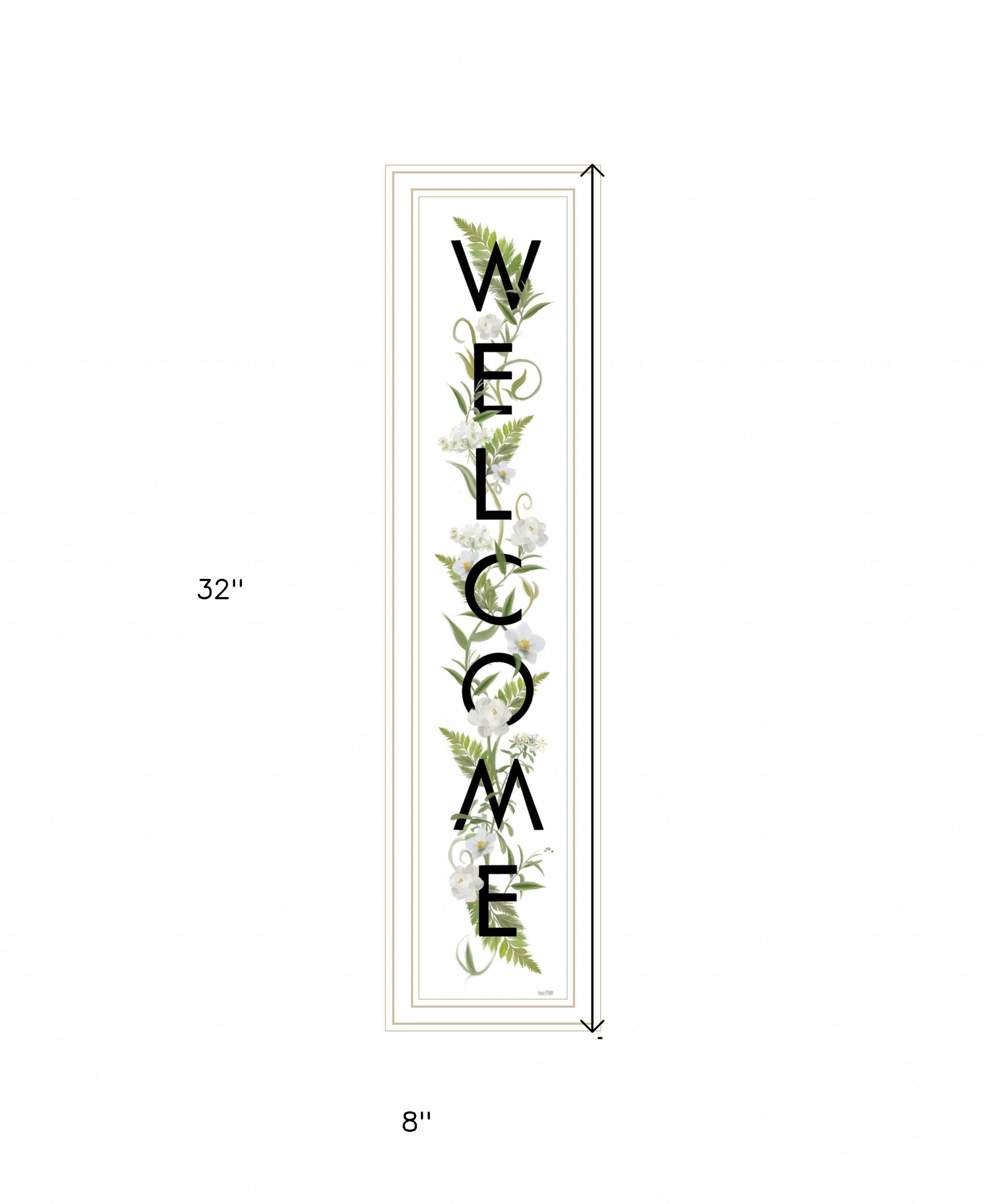 Welcome Sign Ii 4 White Framed Print Wall Art