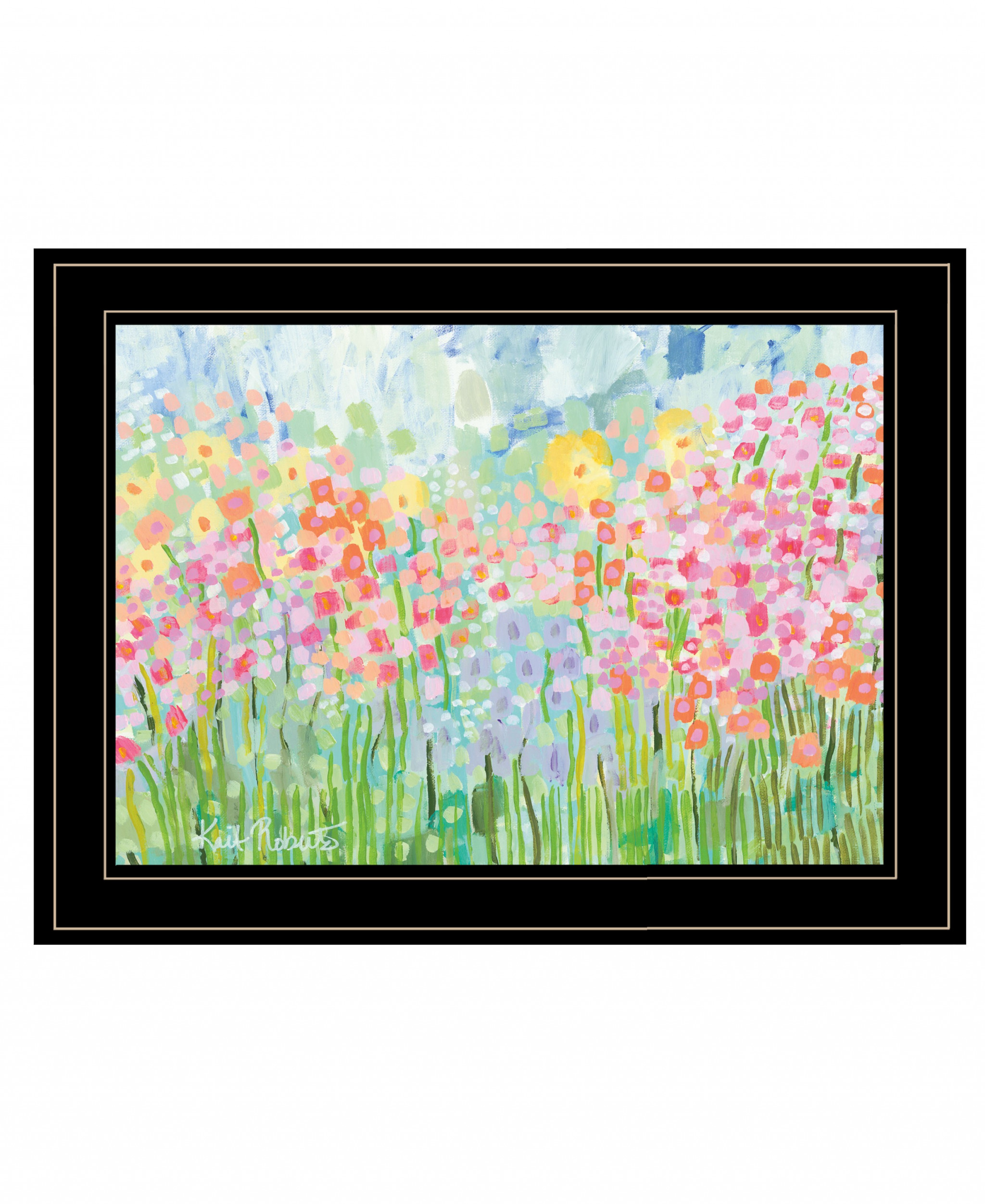 Growing Things No 4 Black Framed Print Wall Art